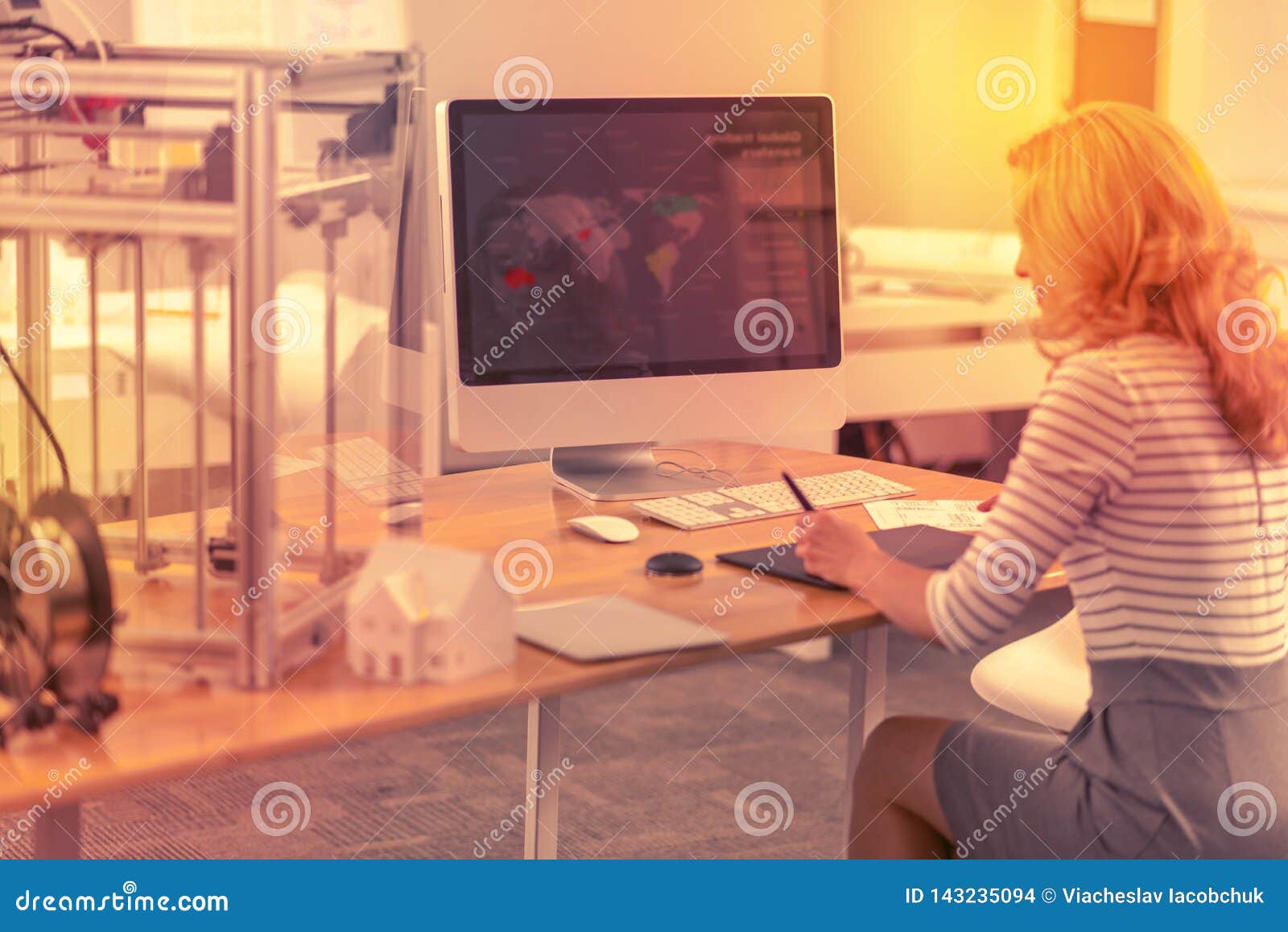 Diligent Employee Tracking Down International Office Locations. Stock