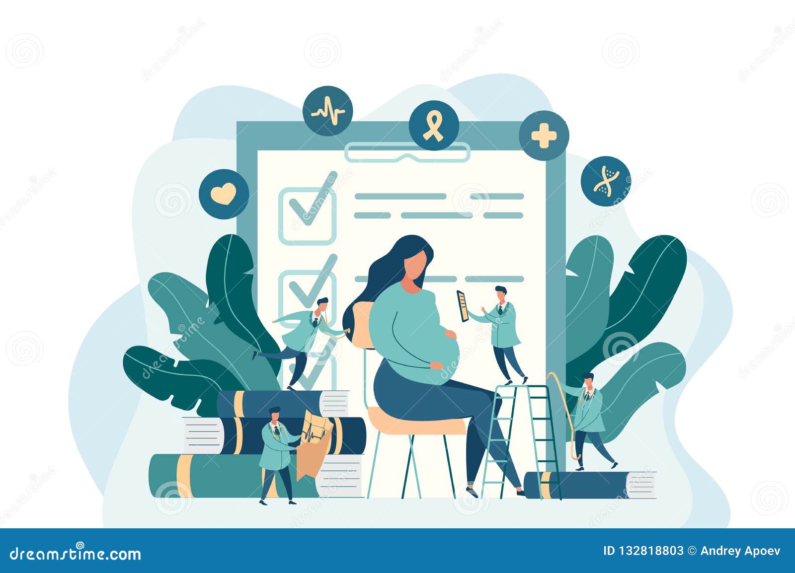 Mother Pregnant With Child Womanhood RoyaltyFree Illustration
