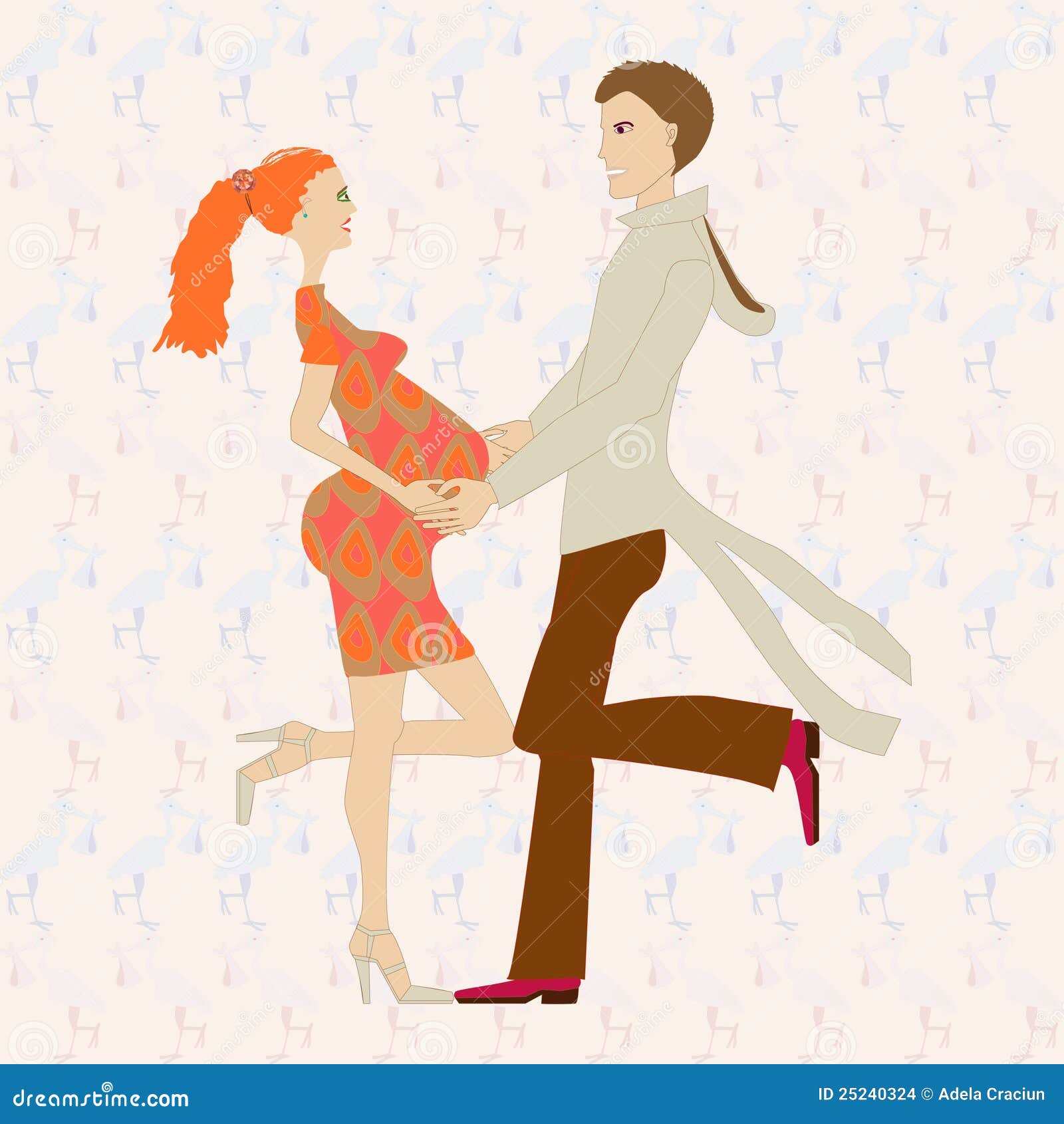 Expecting a baby stock illustration. Illustration of beautiful 25240324