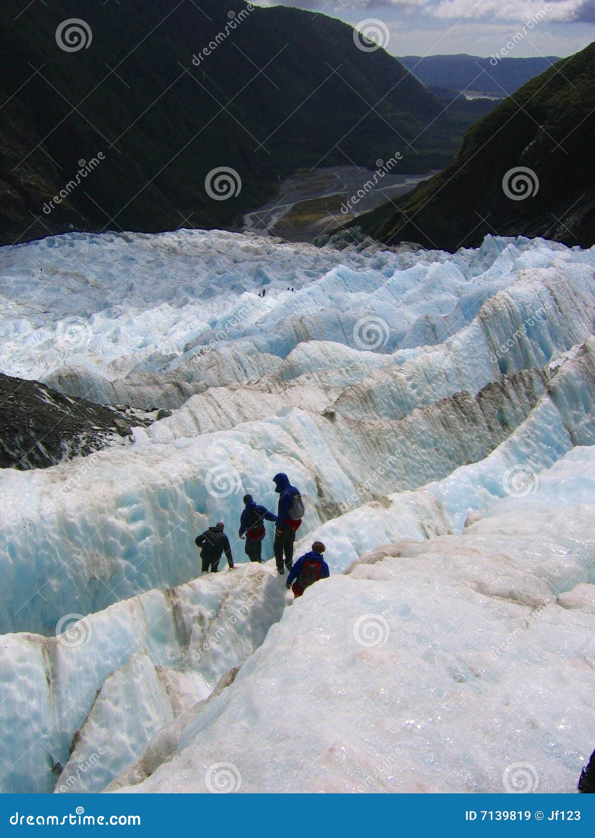 expedition on a glacier