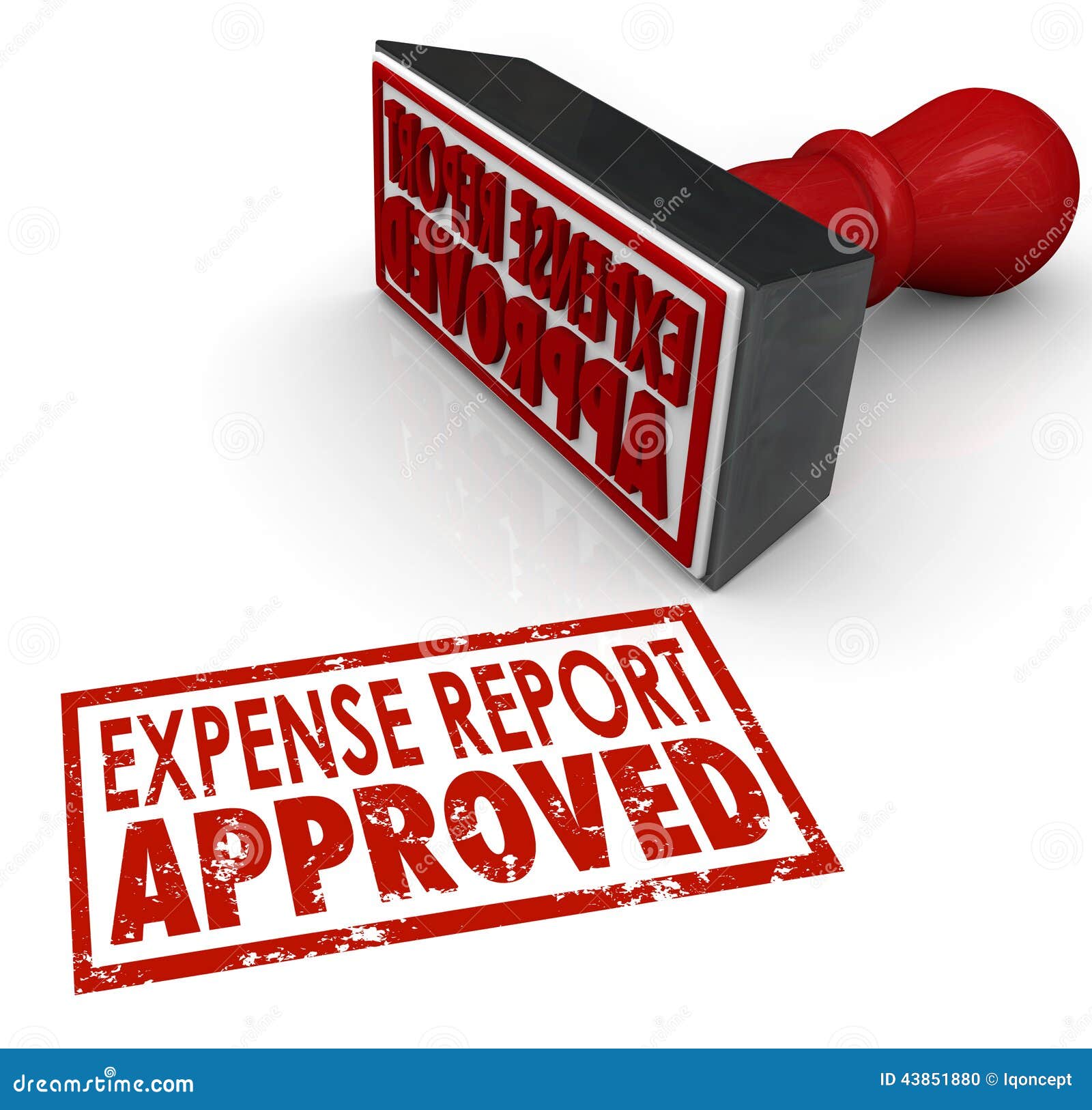 expense report approved stamp submit enter costs reimbursement