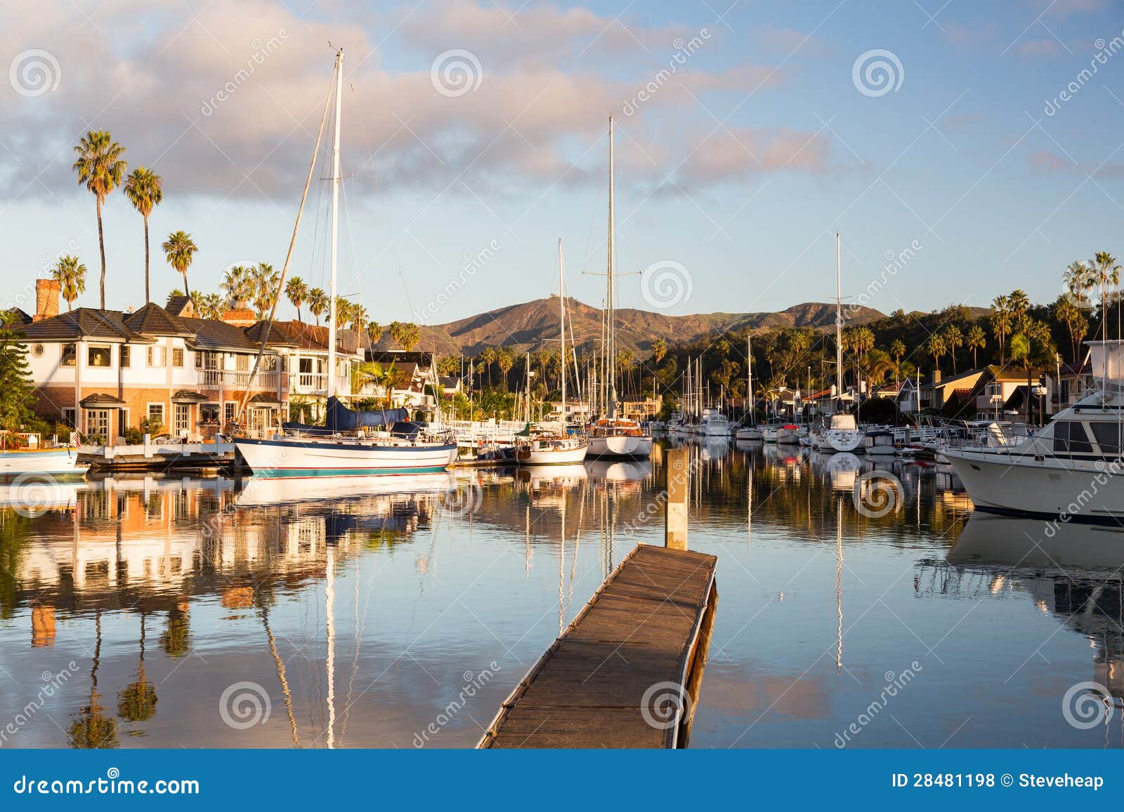 Expensive Homes and Boats Ventura Stock Photo Image of dock, modern