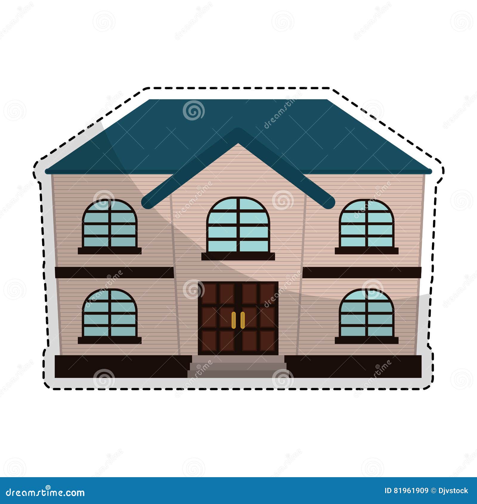 Expensive House On Blueprints Stock Photo 3409608