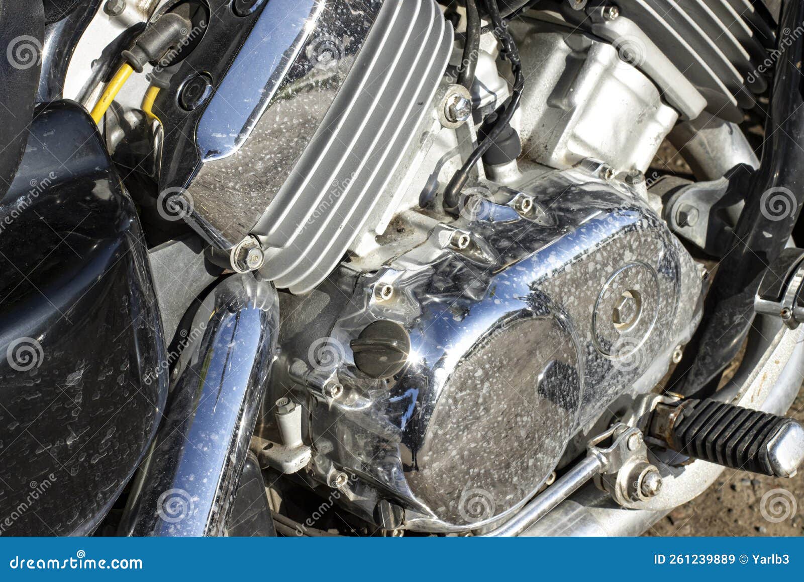 Expensive Motorcycle Motor, Chrome Engine Parts Stock Image Image of