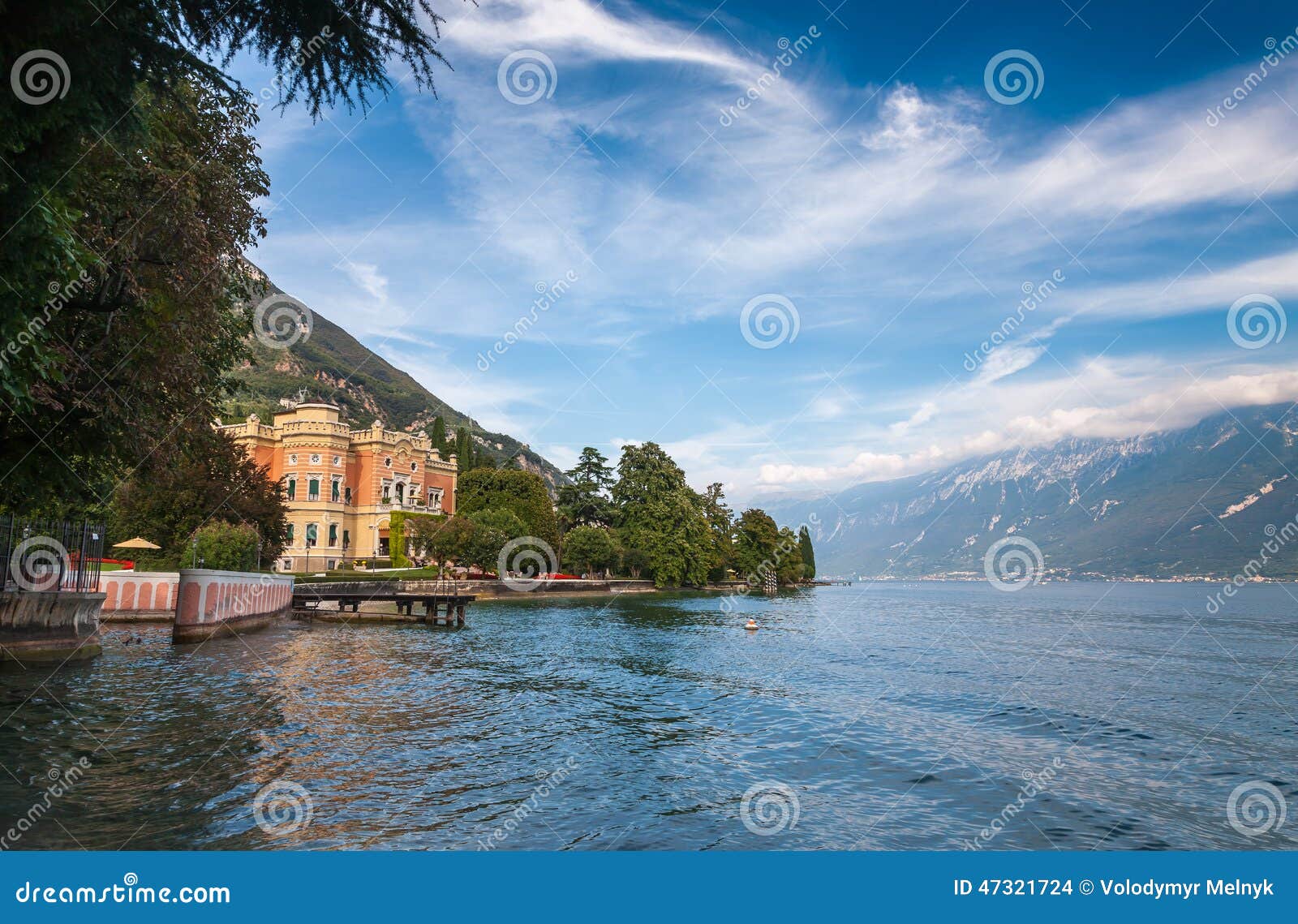 Expensive Villa on Lake Garda Stock Photo Image of europe, coastline
