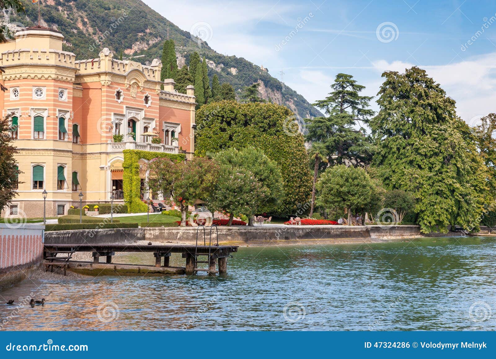 Expensive Villa on Lake Garda Stock Photo Image of destination, blue