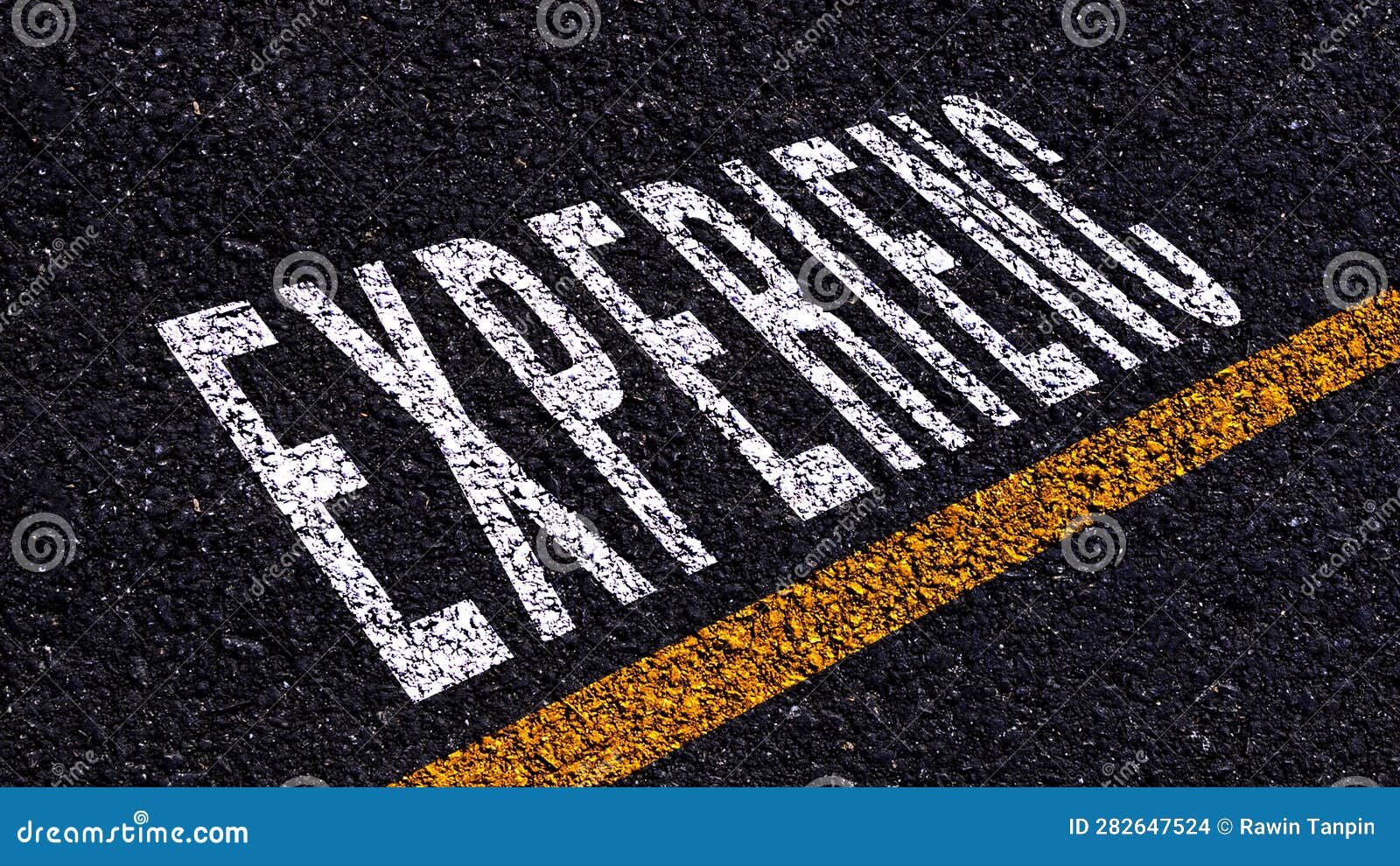 experienc text written and yellow line on the road in middle of the asphalt road, for business planning strategies and challenges
