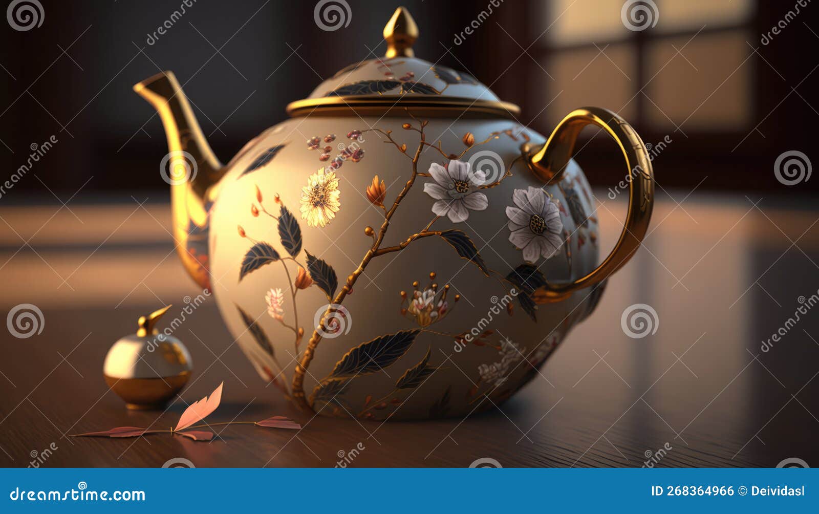 Japanese Kintsugi Tea Set, Teapot and Cups