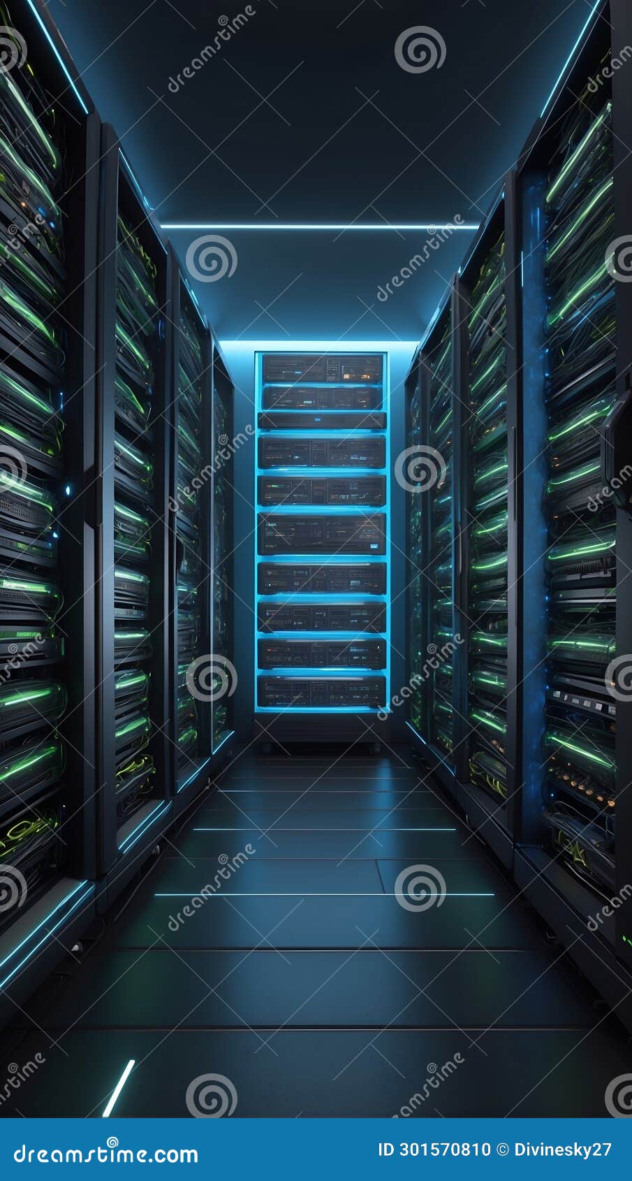 Digital Harmony Servers, Storage, Networking Dynamics. AI Generate