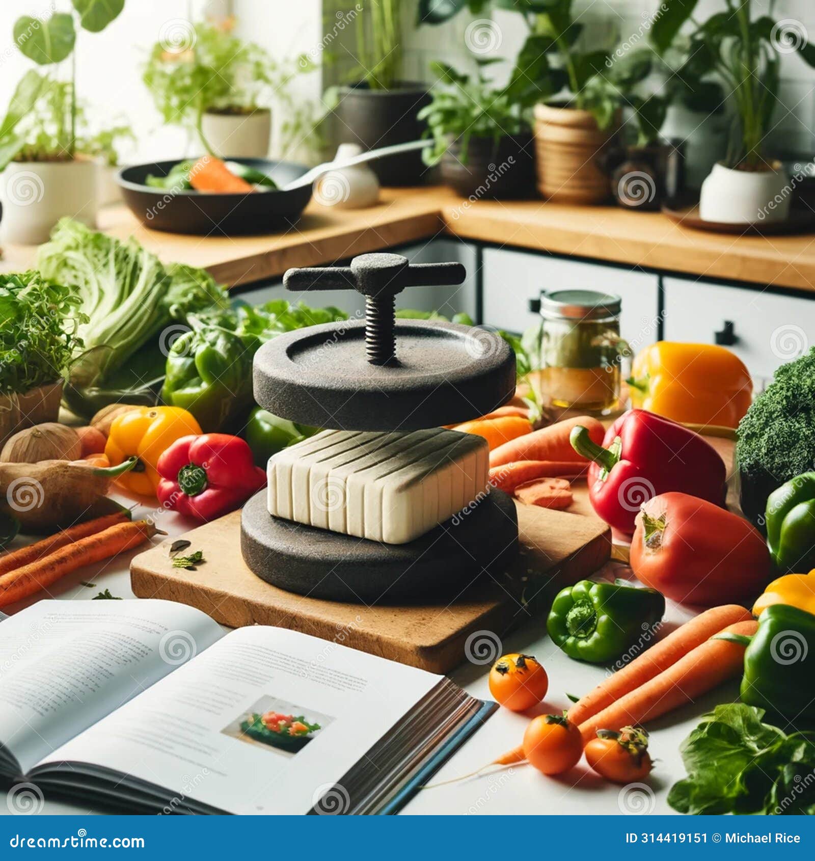 farm-to-table cooking: organic vegetables on wooden counter