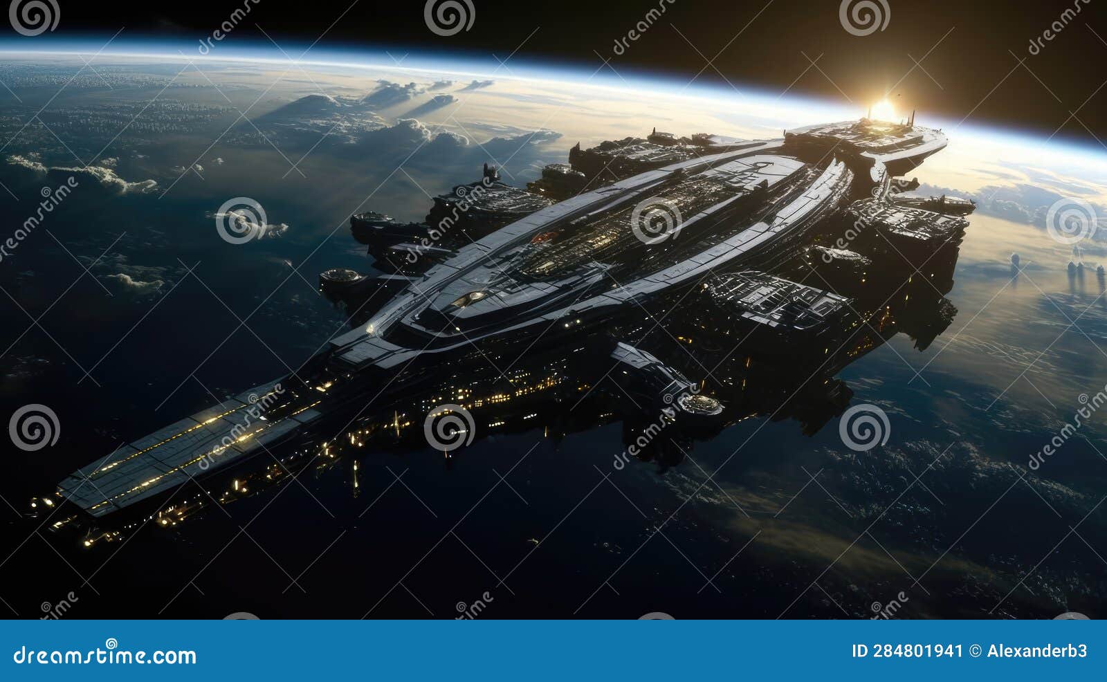 Intergalactic space battleship