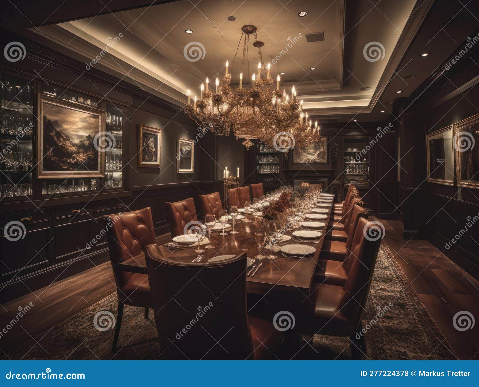 A Lavish and Indulgent Private Dining Room in a High-end Restaurant