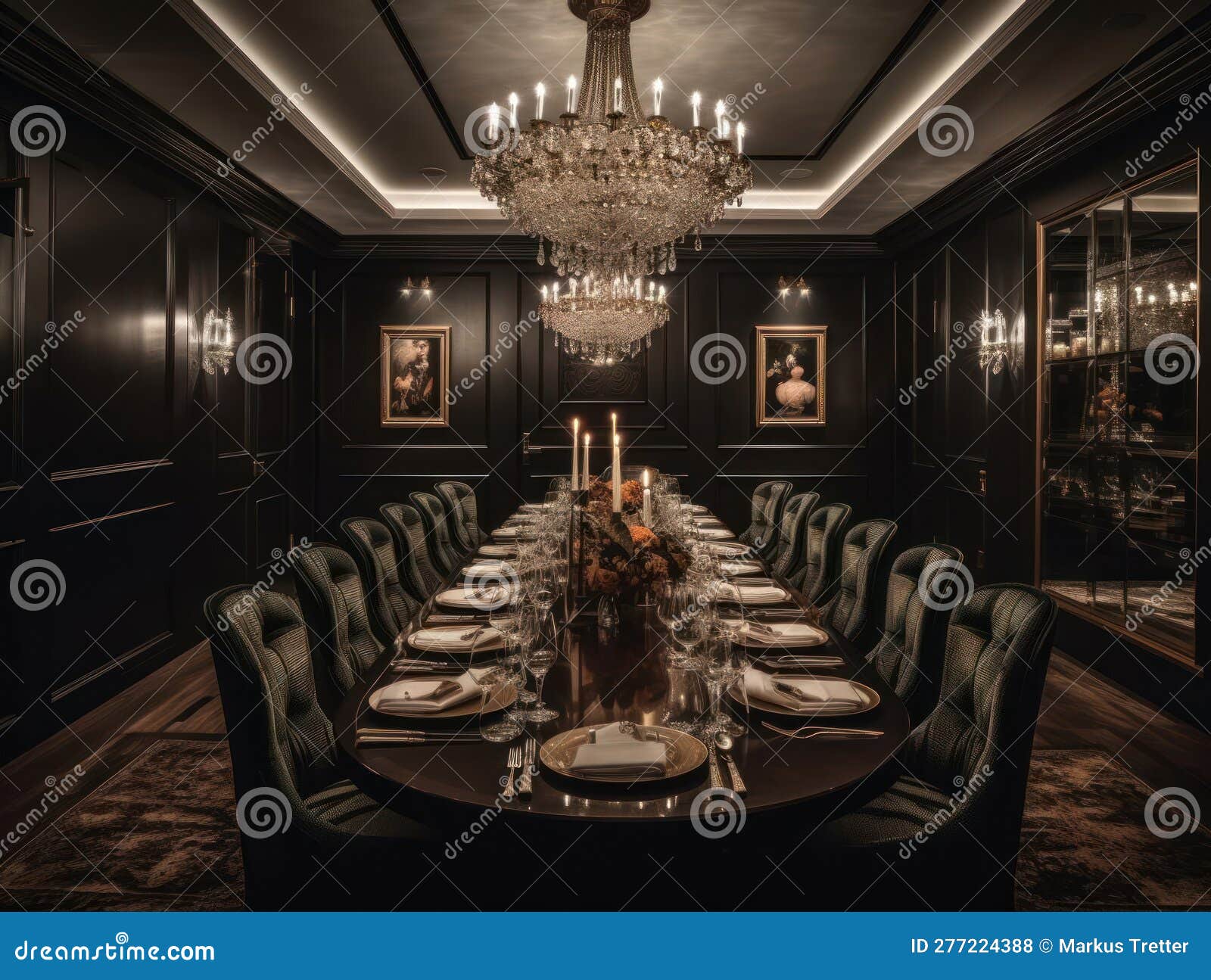 A Lavish and Indulgent Private Dining Room in a High-end Restaurant