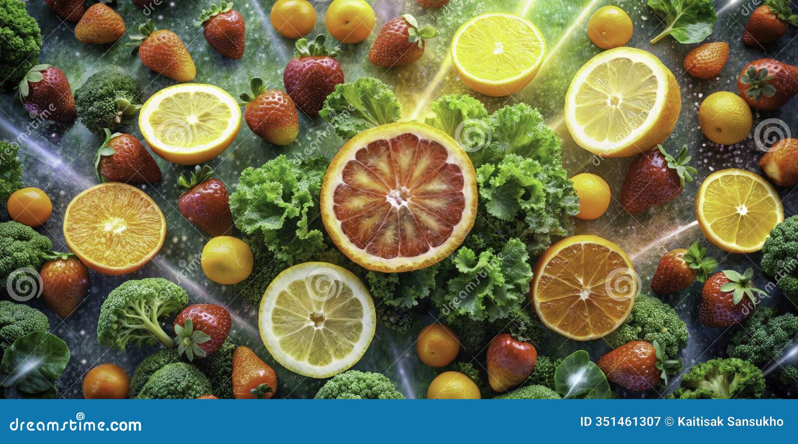 unleash your inner superpower double exposure photography showcases vitamin crich foods to boost immunity and wellbeing