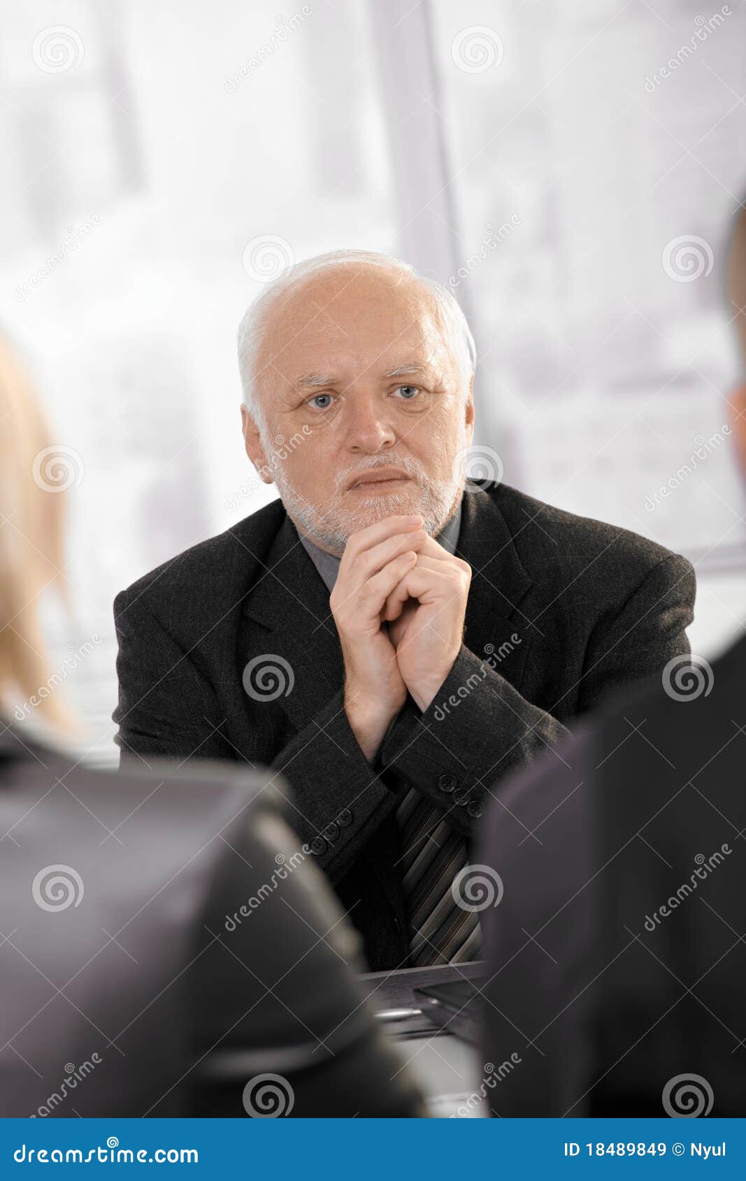 experienced businessman concentrating