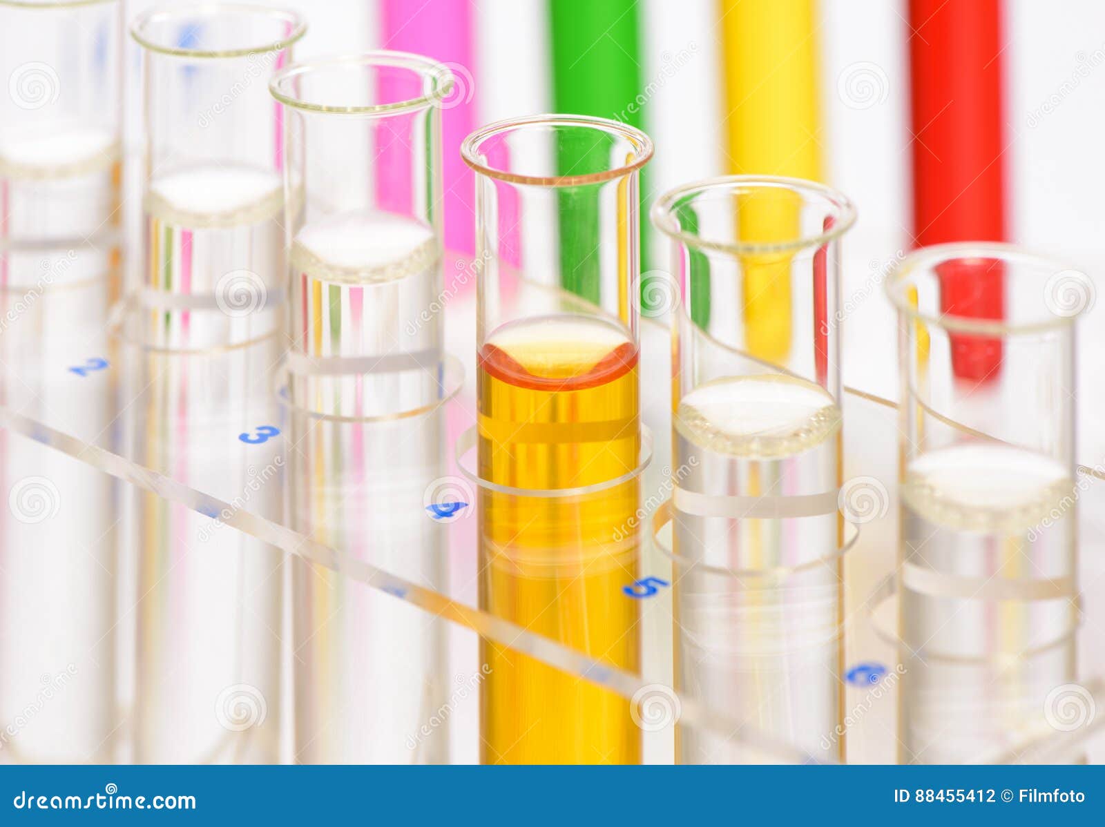 Experiment in Chemical Lab with Liquid in Test Tube Stock Photo Image