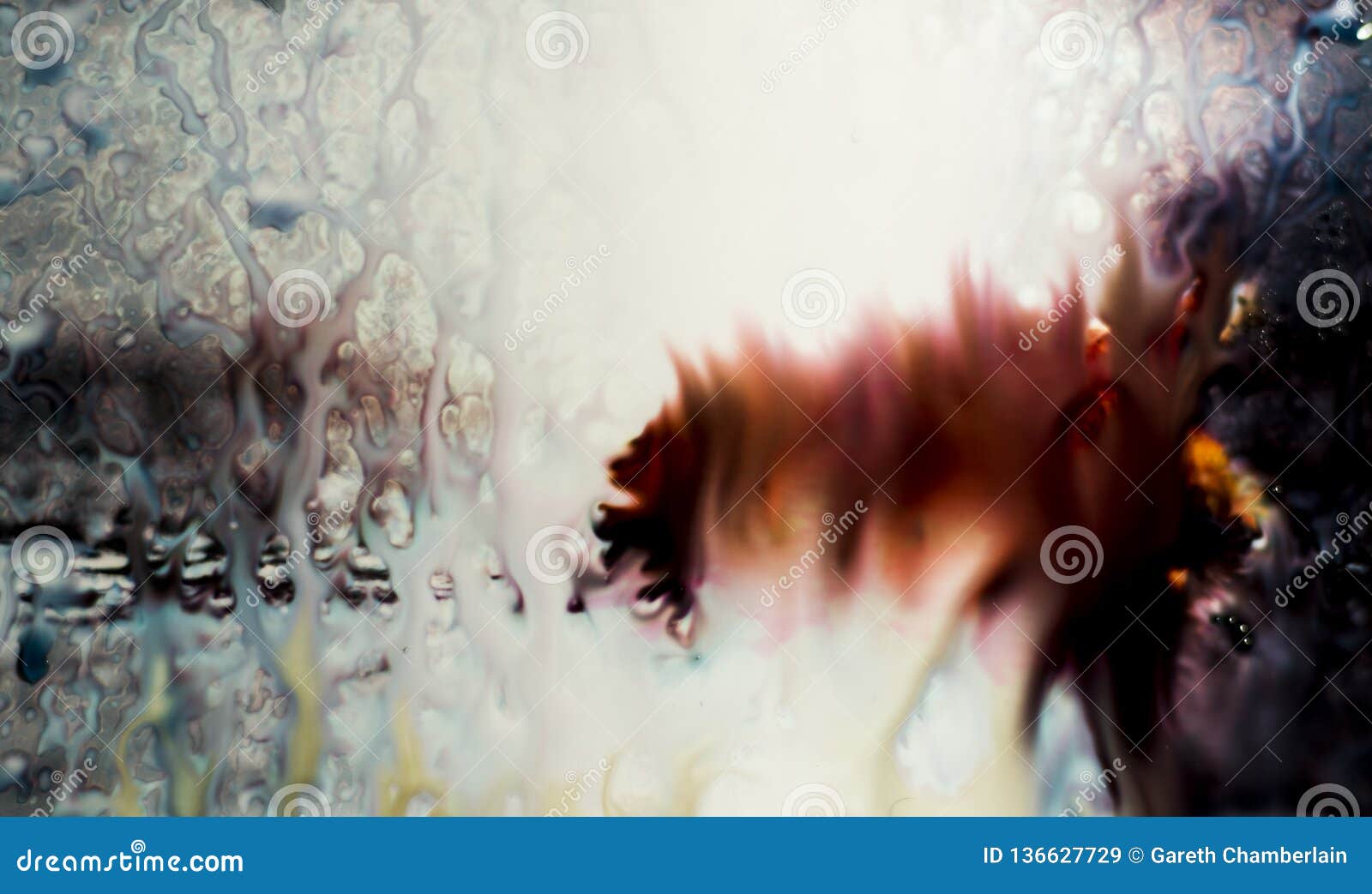Watered Down Landscape Experiment 3 Stock Image Image of black