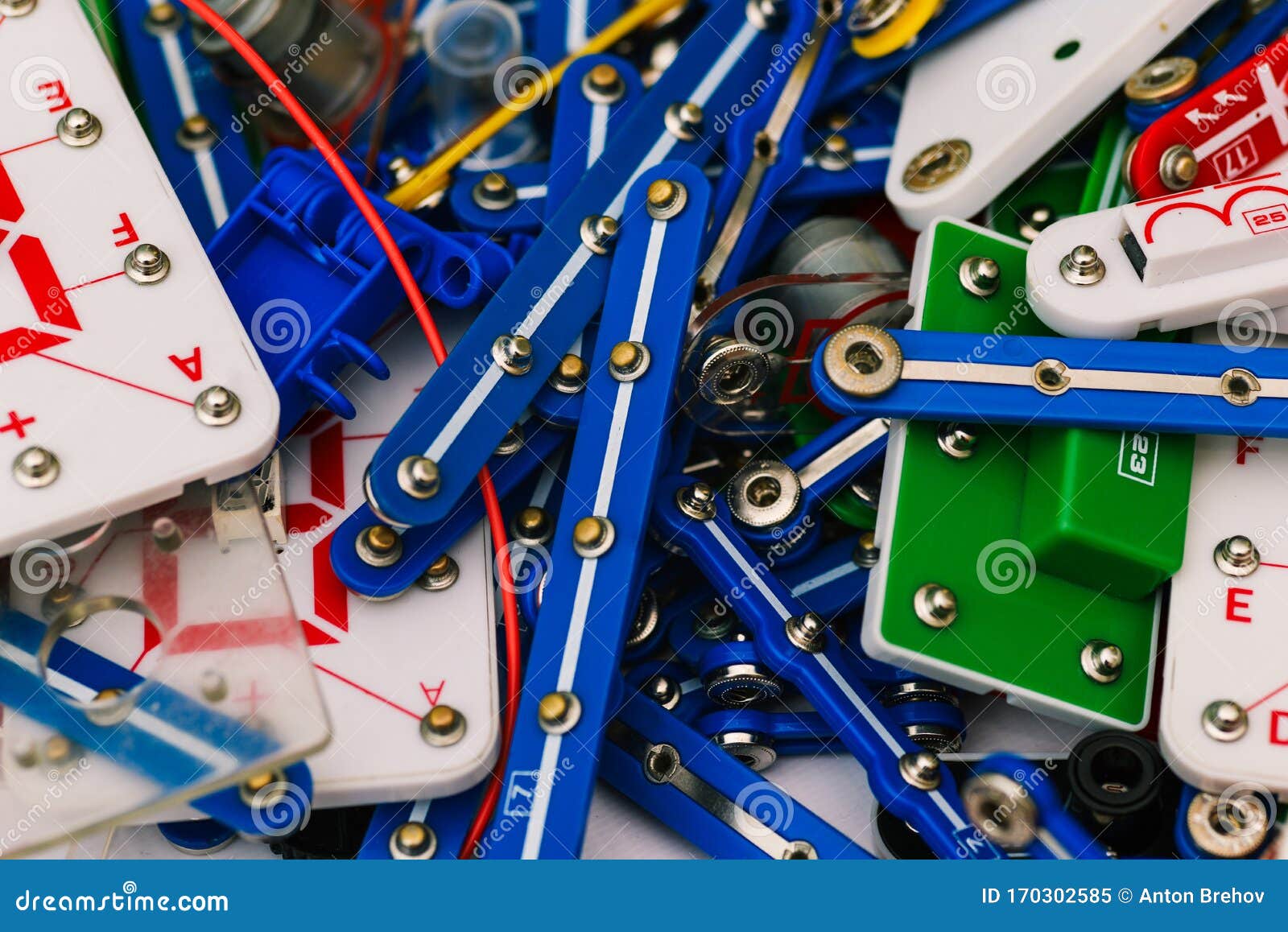 Experiments with Electricity for Children. Constructor with Microchips