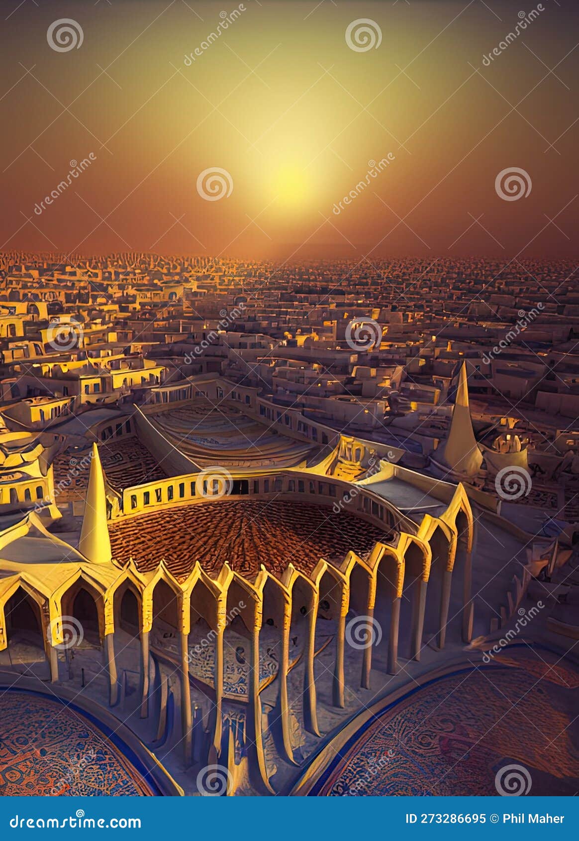 Ardakan, Yazd, Iran. Generative AI. Stock Image - Image of structure
