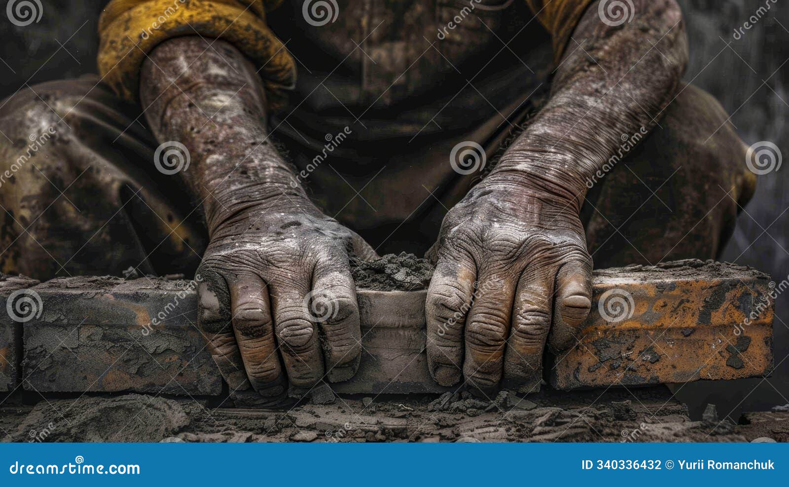 expert bricklayer s hands skillfully laying bricks with precision and craftsmanship in progress