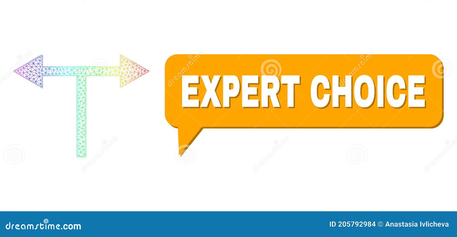 spectrum net gradient bifurcation arrows left right icon and expert choice chat balloon with shadow
