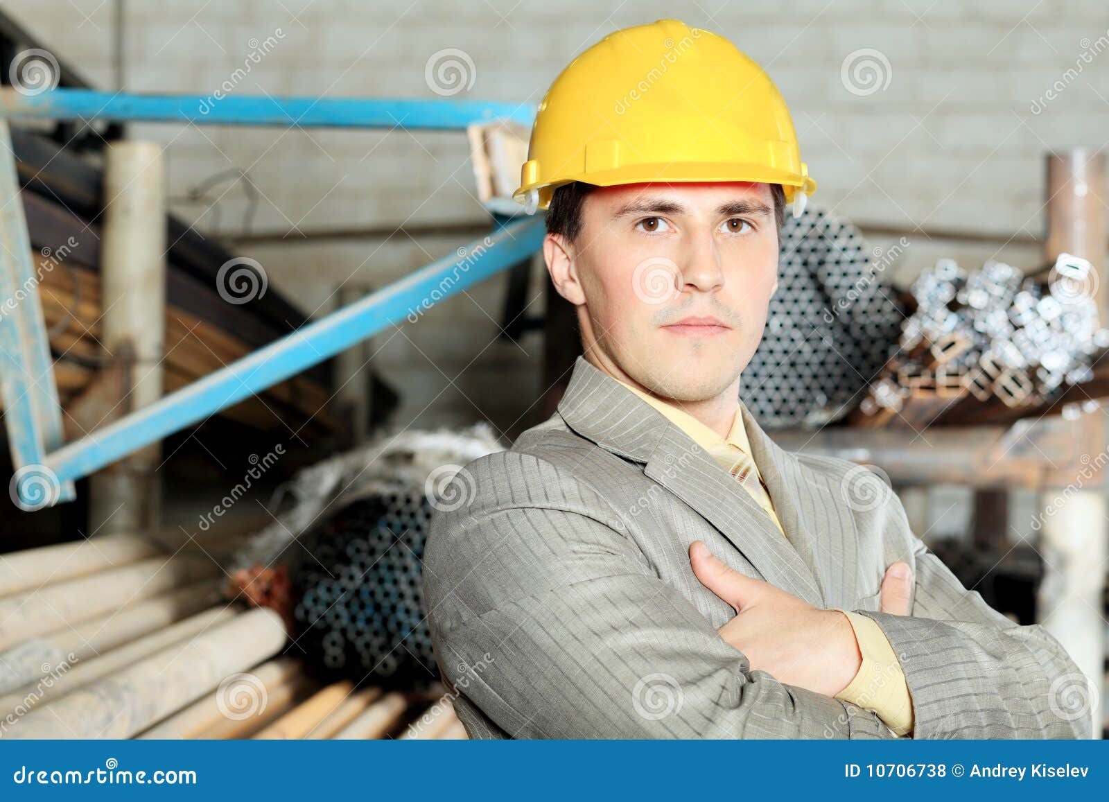 Expert on a plant stock photo. Image of foreman, employment 10706738