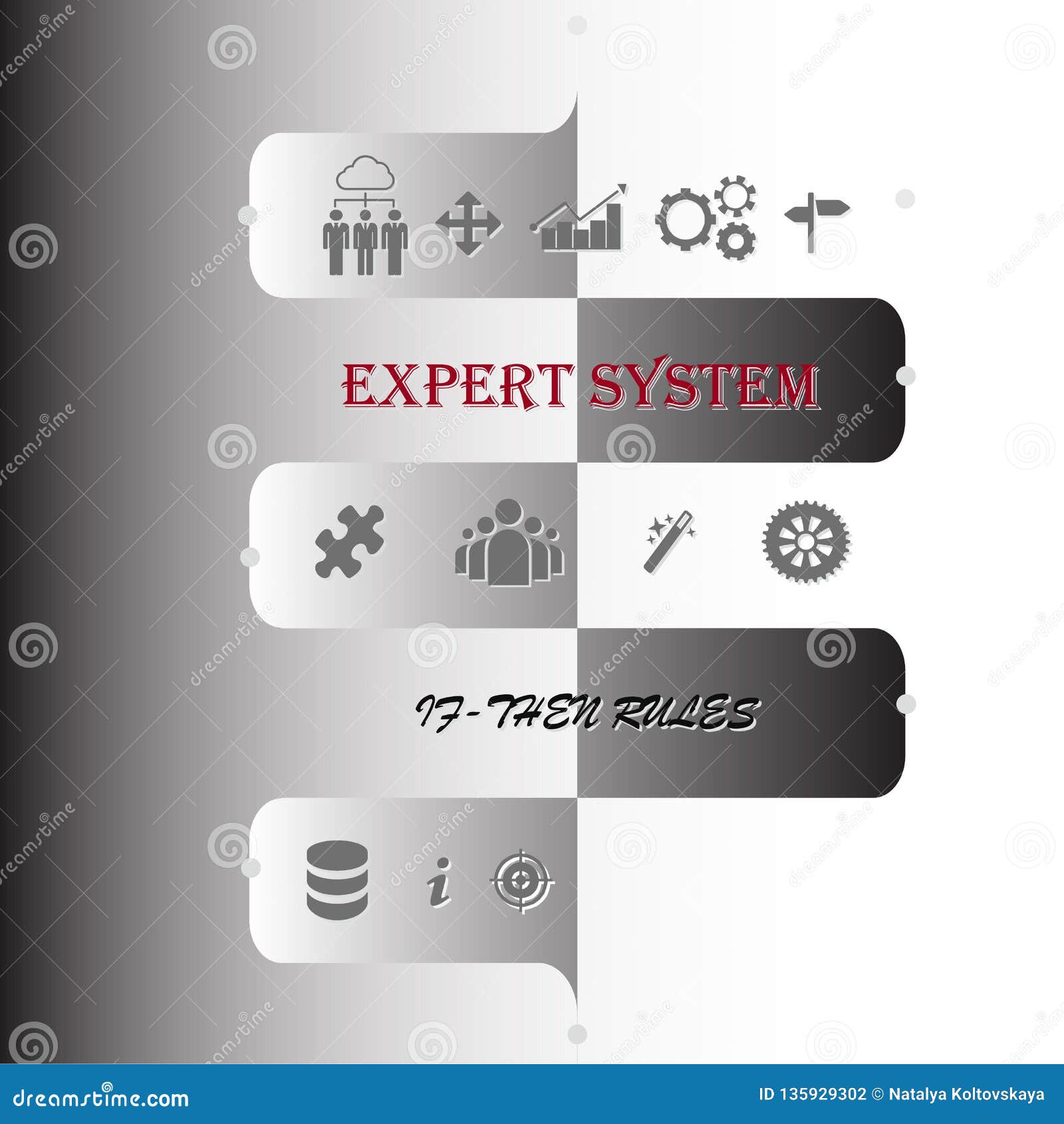 expert systems  banner with black - white background.