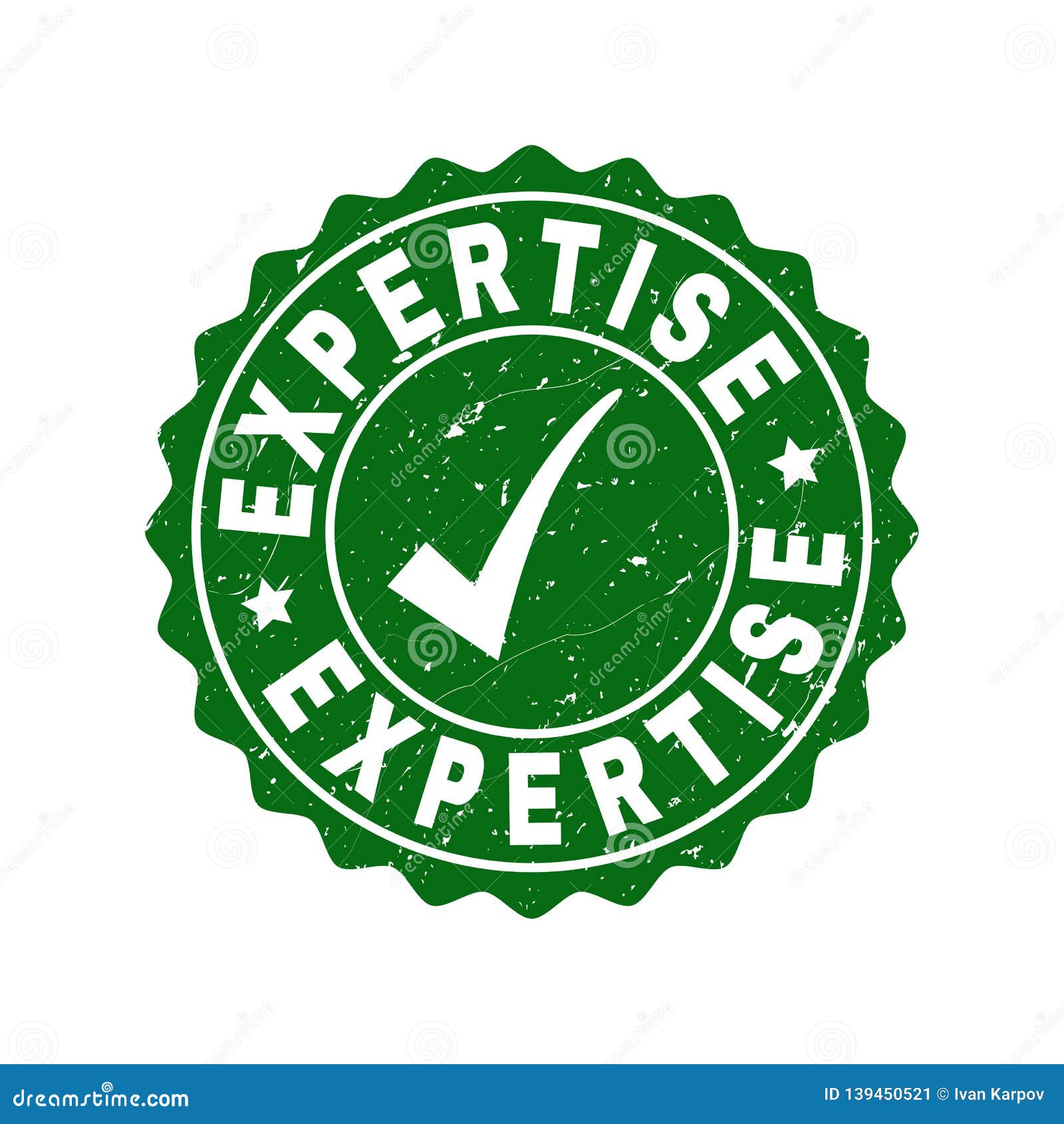 expertise grunge stamp with tick