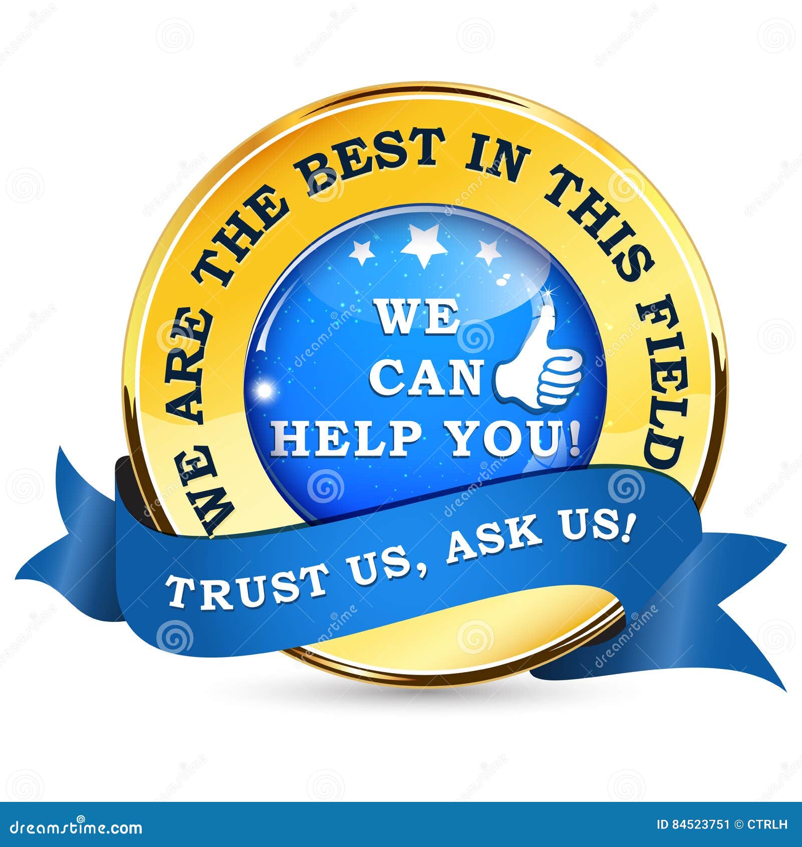 Experts business label - We can help you. Business Experts ribbon: We are the best in this field. We can help you. Trust us, ask us! - shiny consultancy icon / label