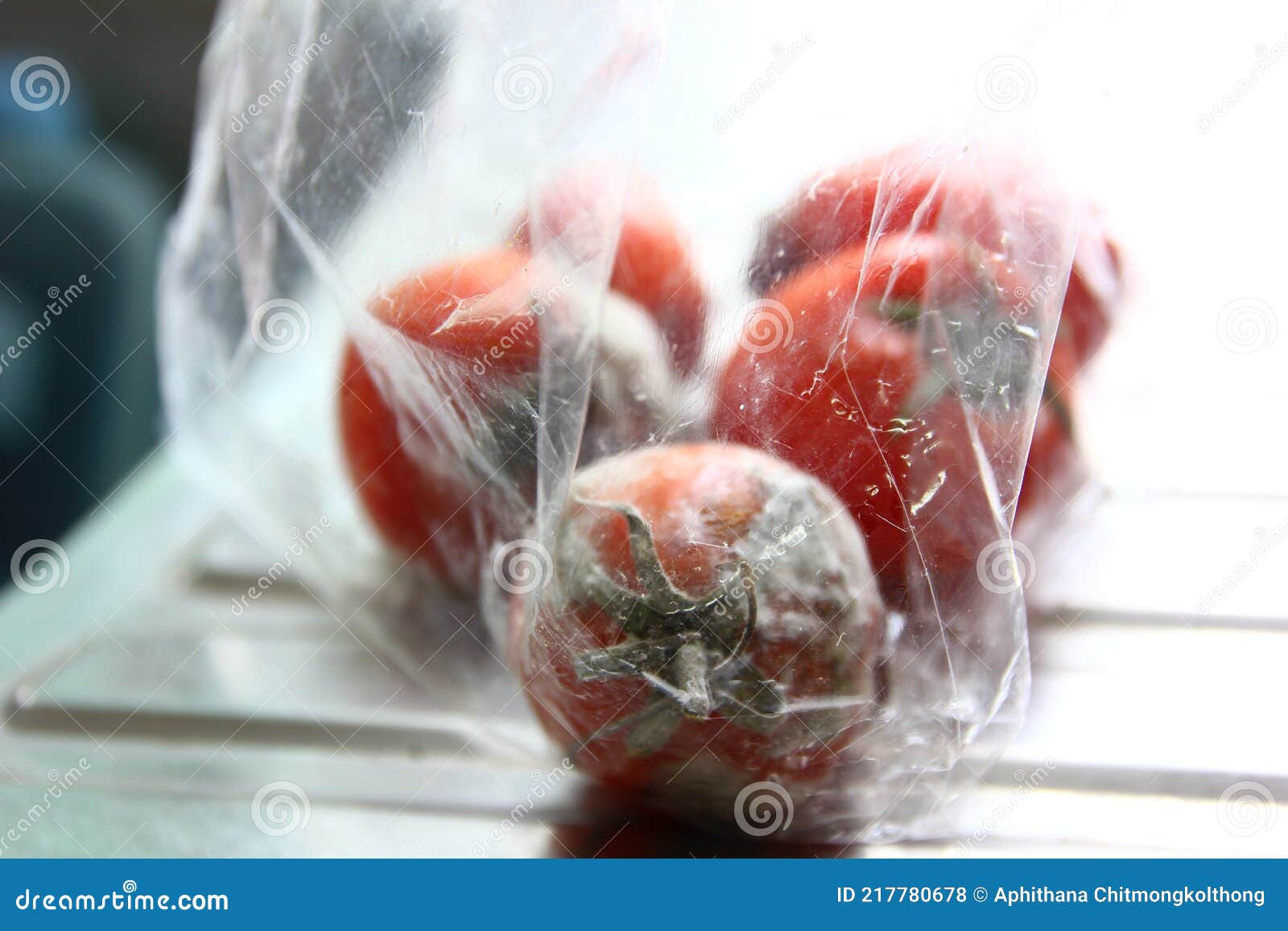 Expire Red Tomato in Plastic Bag Stock Photo Image of healthy, mouldy 217780678