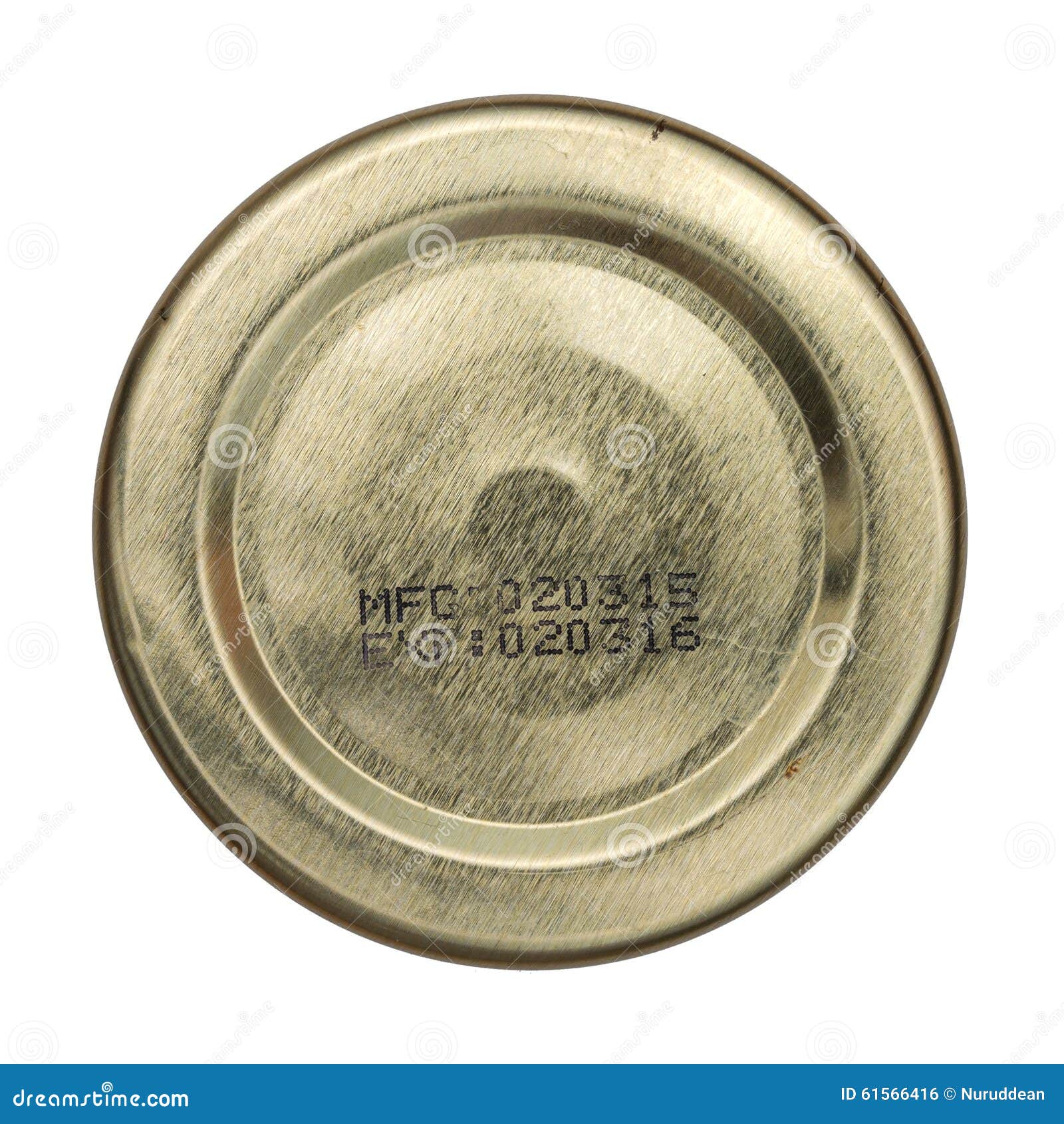 Expiry Date Printed on Gold Tin Can. Stock Photo Image of expiry