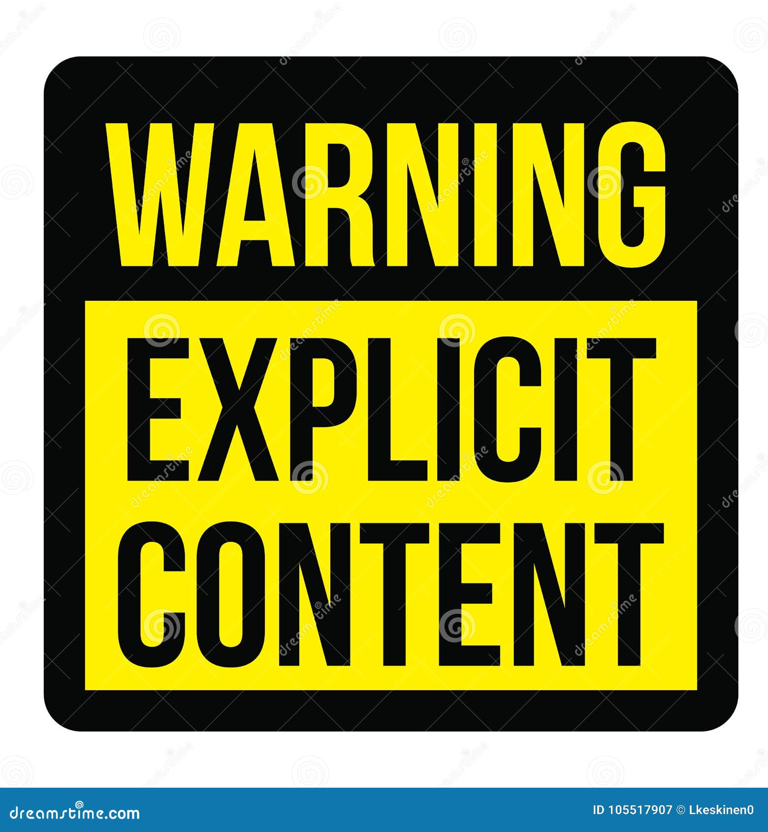 Explicit content sign stock vector. Illustration of black - 105517907