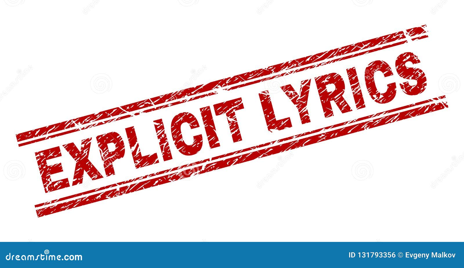 Grunge Textured EXPLICIT LYRICS Stamp Seal Stock Vector Illustration