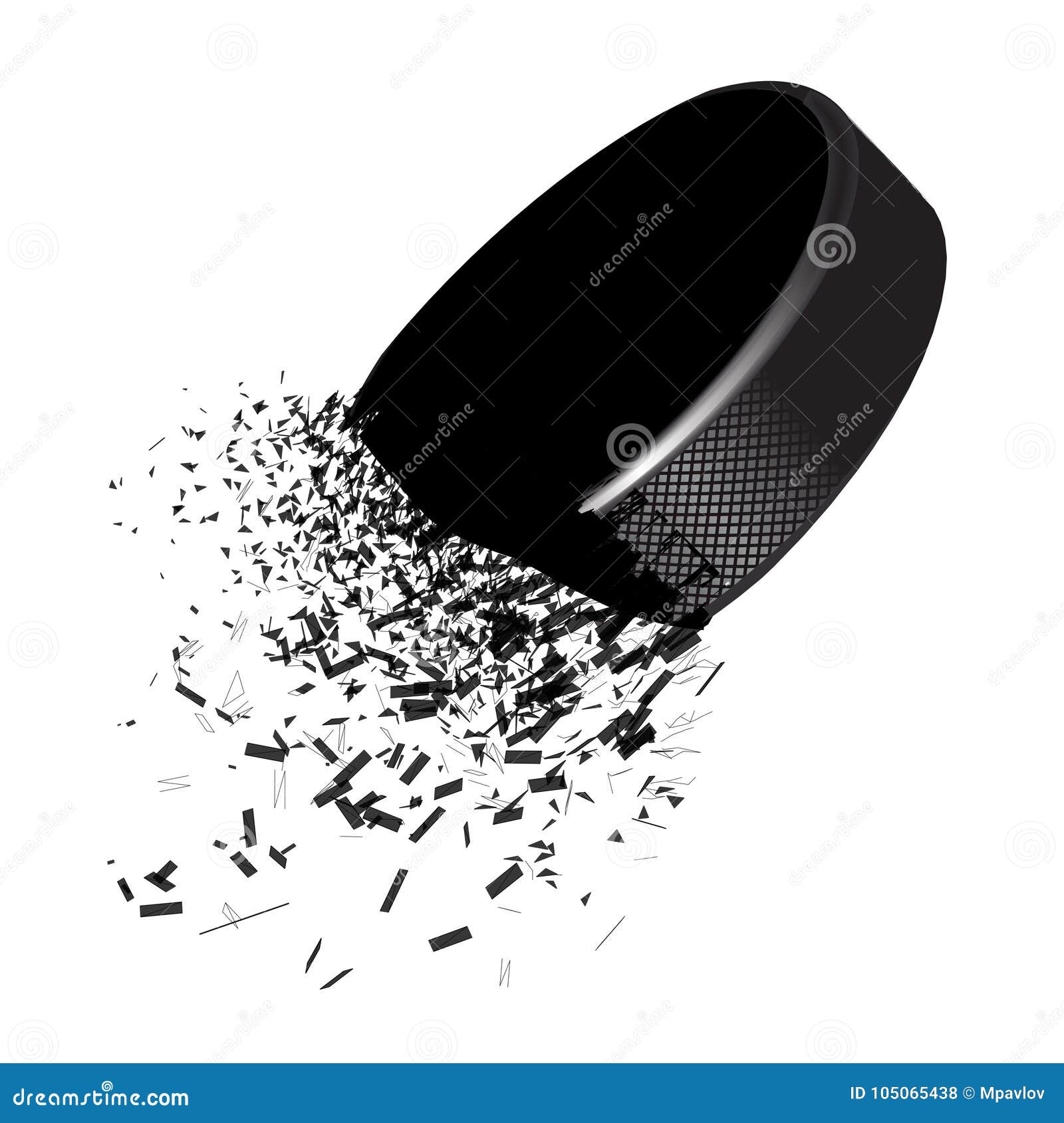 Hockey From The Particles. A Hockey Player Consists Of Circles And Dots