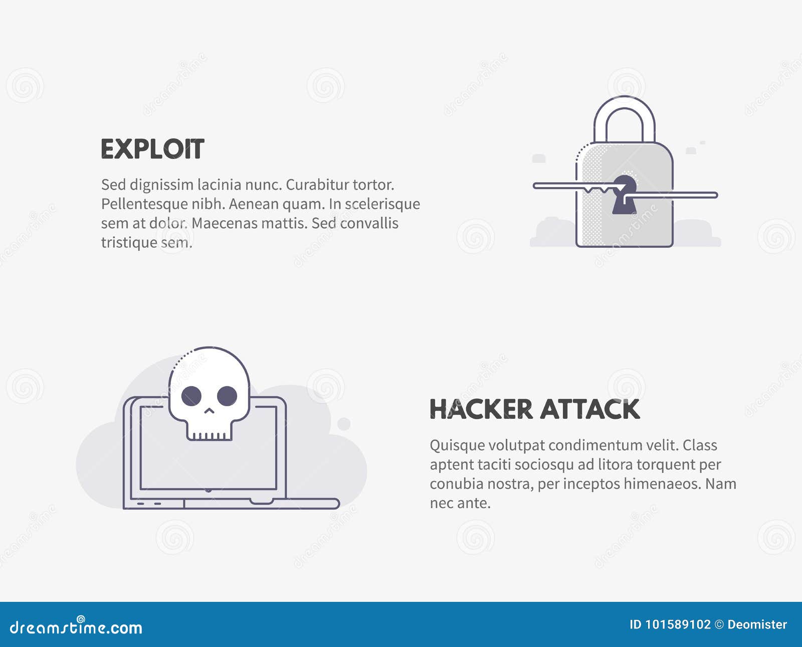 exploit and hacker attack. cyber security concept.