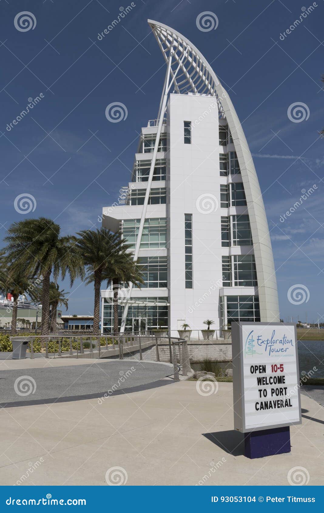 Exploration Tower at Port Canaveral Florida USA Editorial Stock Image
