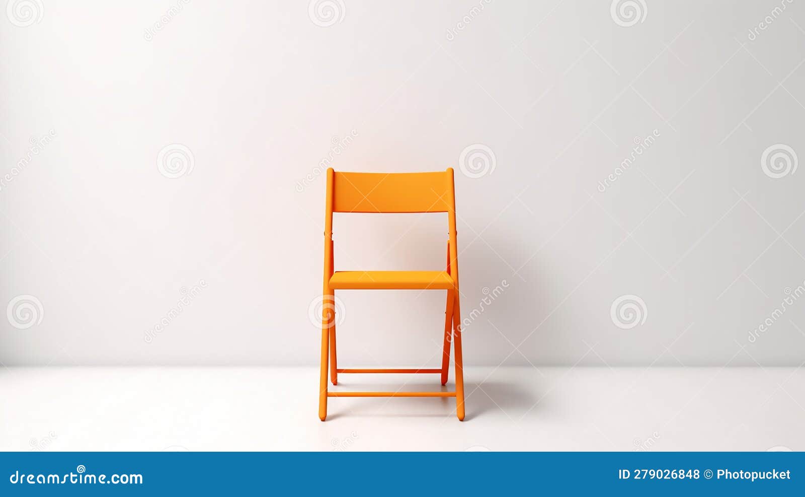 Orange Folding Chair stock illustration. Illustration of hardwood