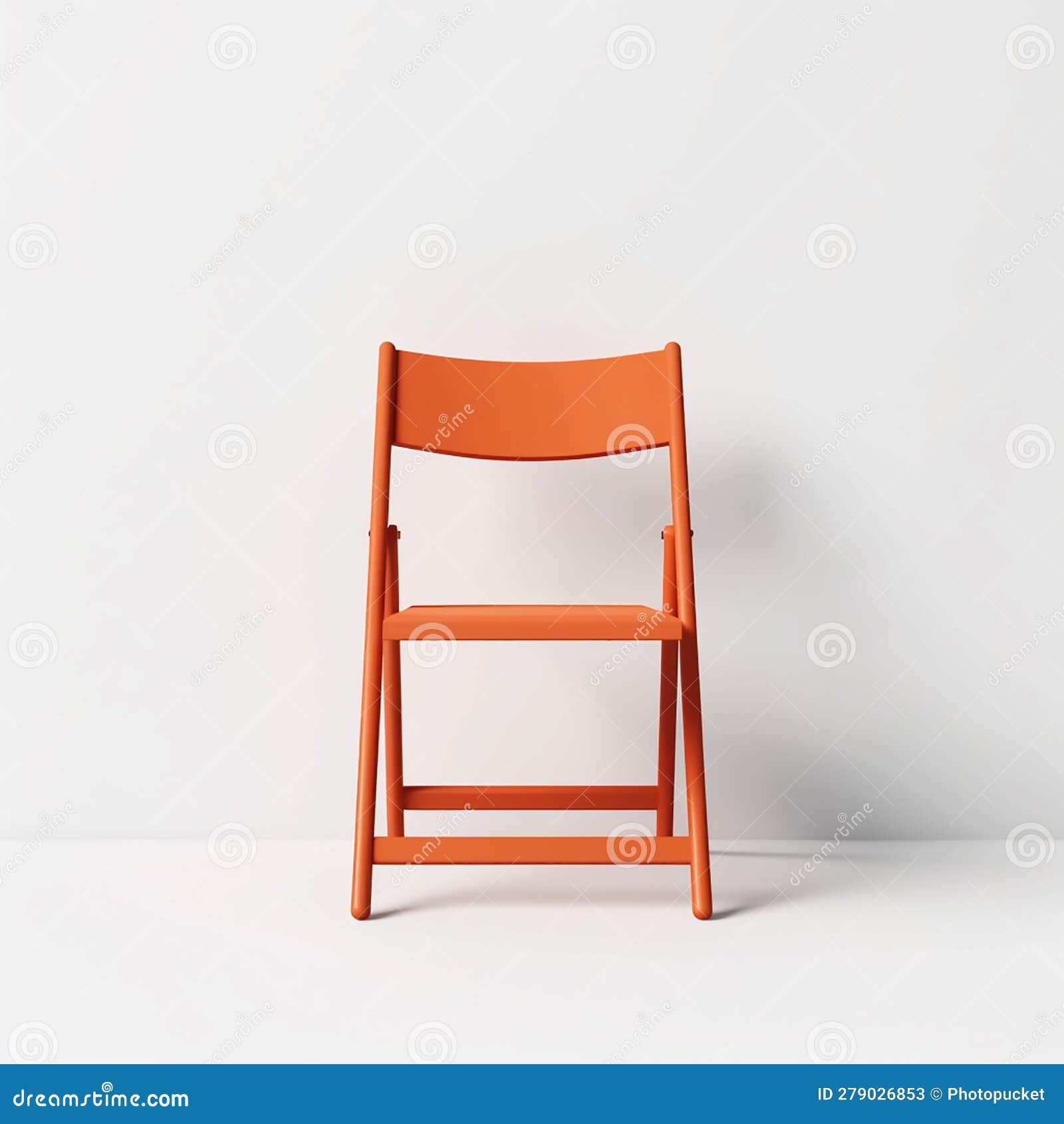 Orange Folding Chair stock illustration. Illustration of furniture