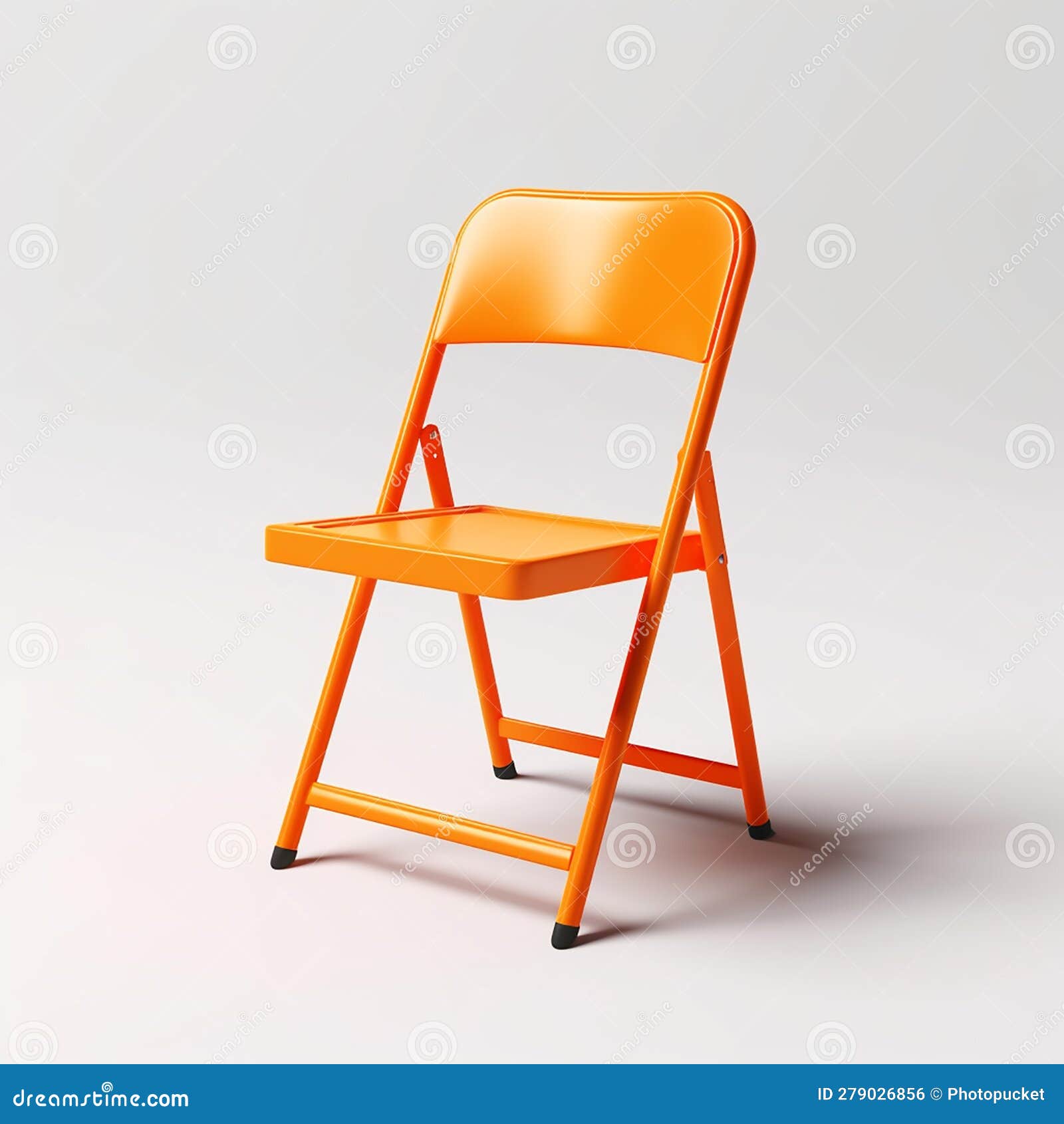 Orange Folding Chair stock illustration. Illustration of sitting