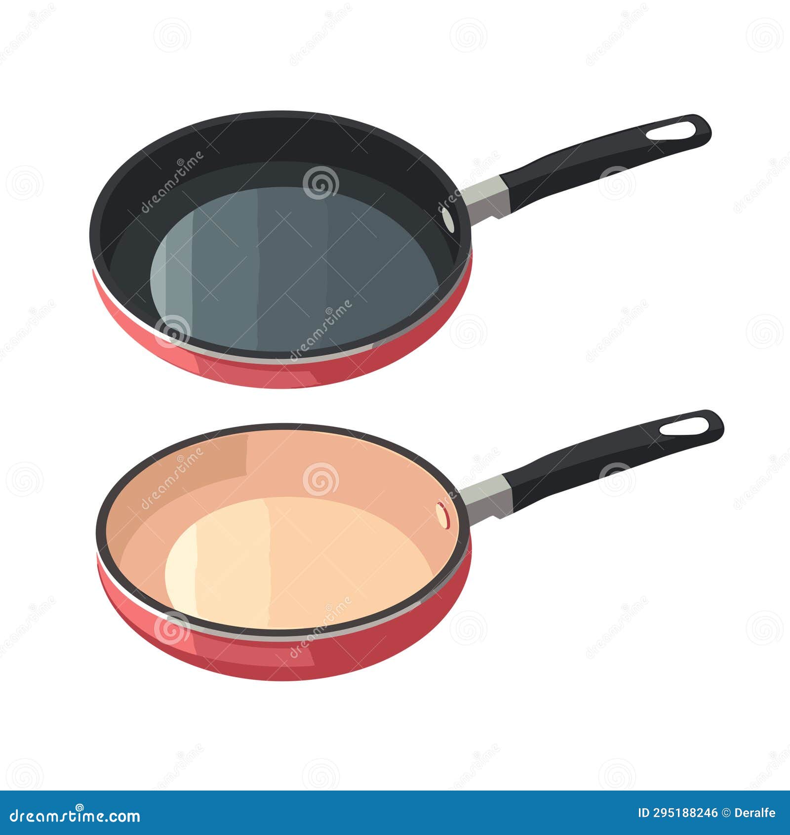 frying pan and frying pan  on white background. flat style  .