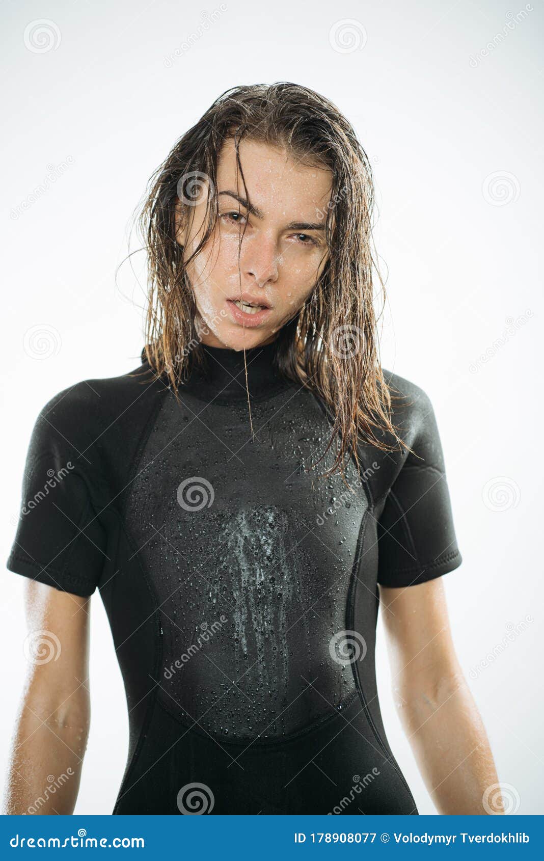 Naked Chic In Wet Suit