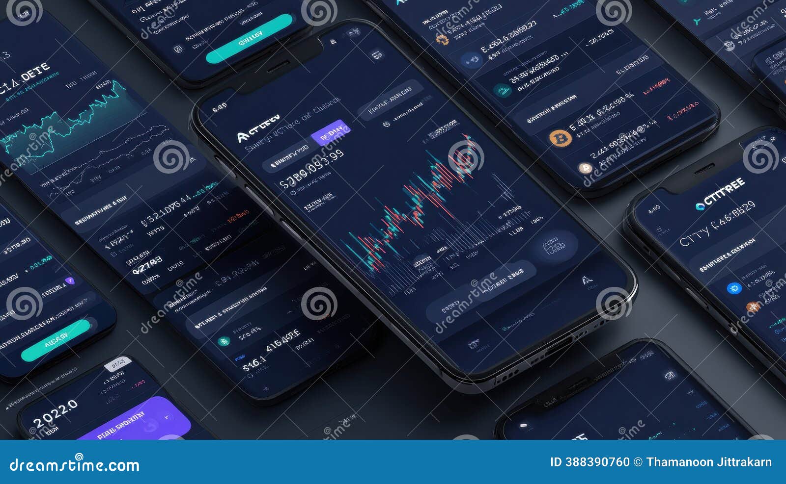 Explore Innovative Cryptocurrency App UI Kit for Decentralized Finance and  Blockchain Technology Stock Illustration - Illustration of cryptocurrency,  design: 388390760