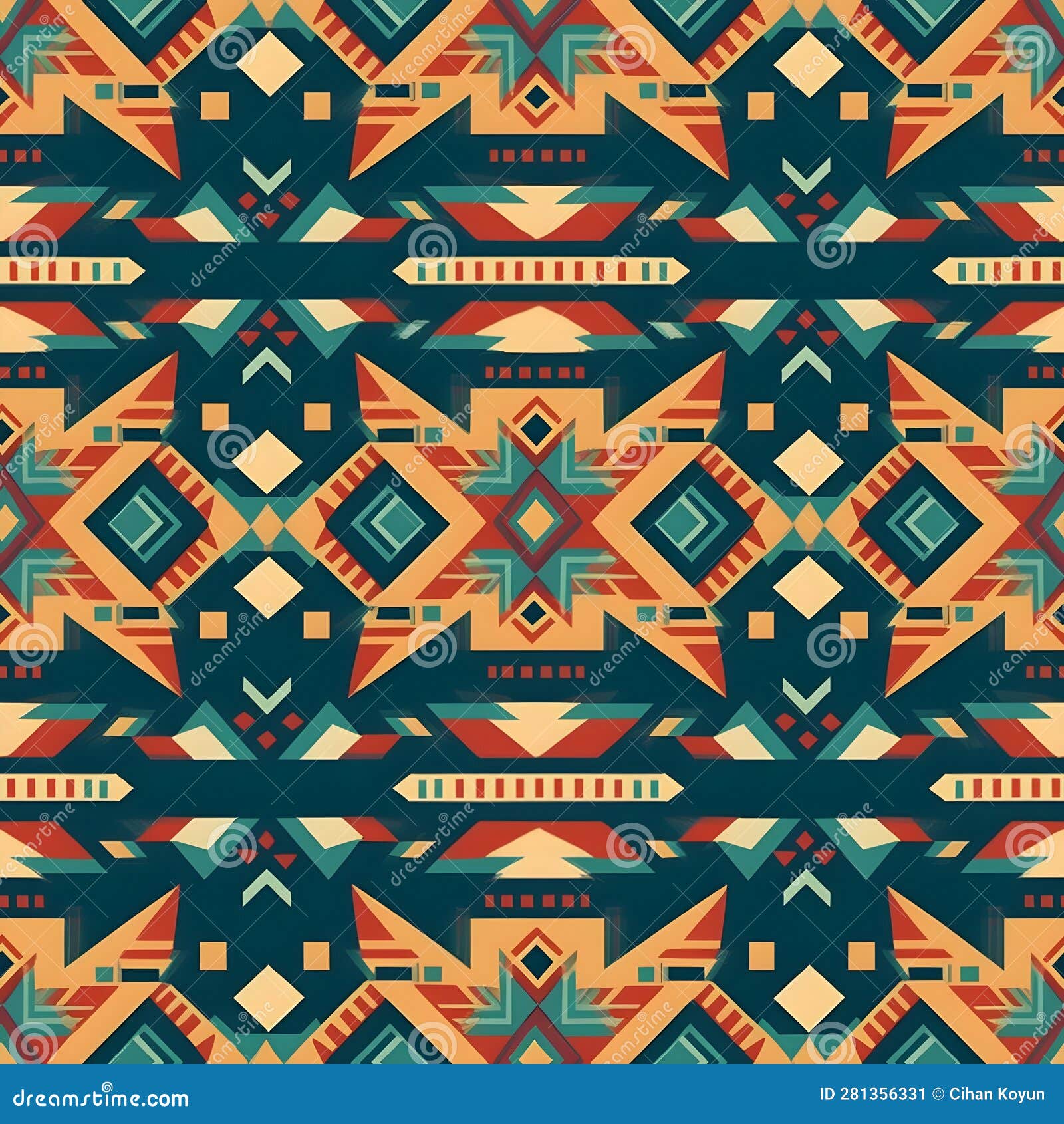 Explore the Precision of Seamless Aztec Patterns Stock Illustration ...