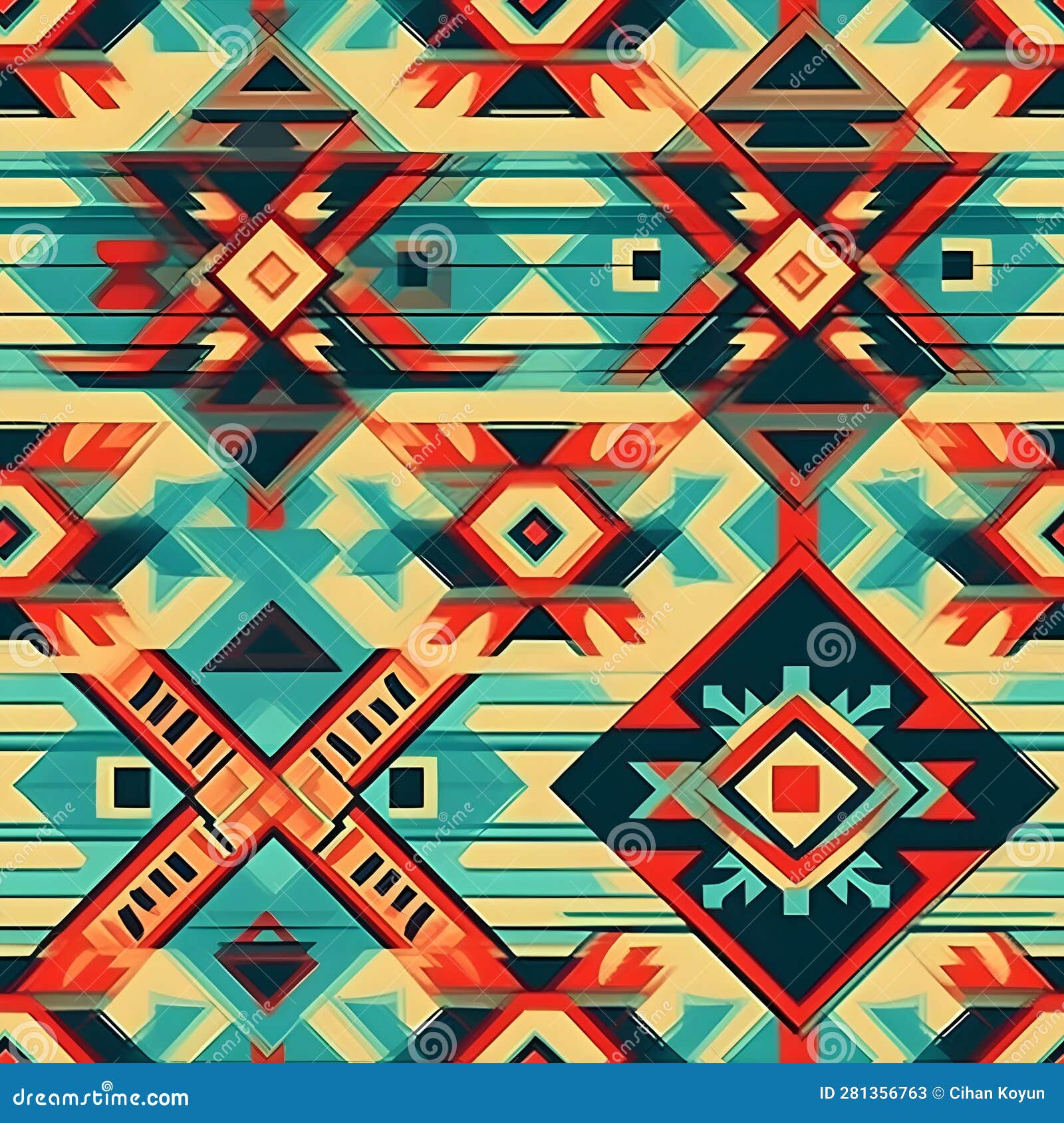 Explore the Precision of Seamless Aztec Patterns Stock Illustration ...