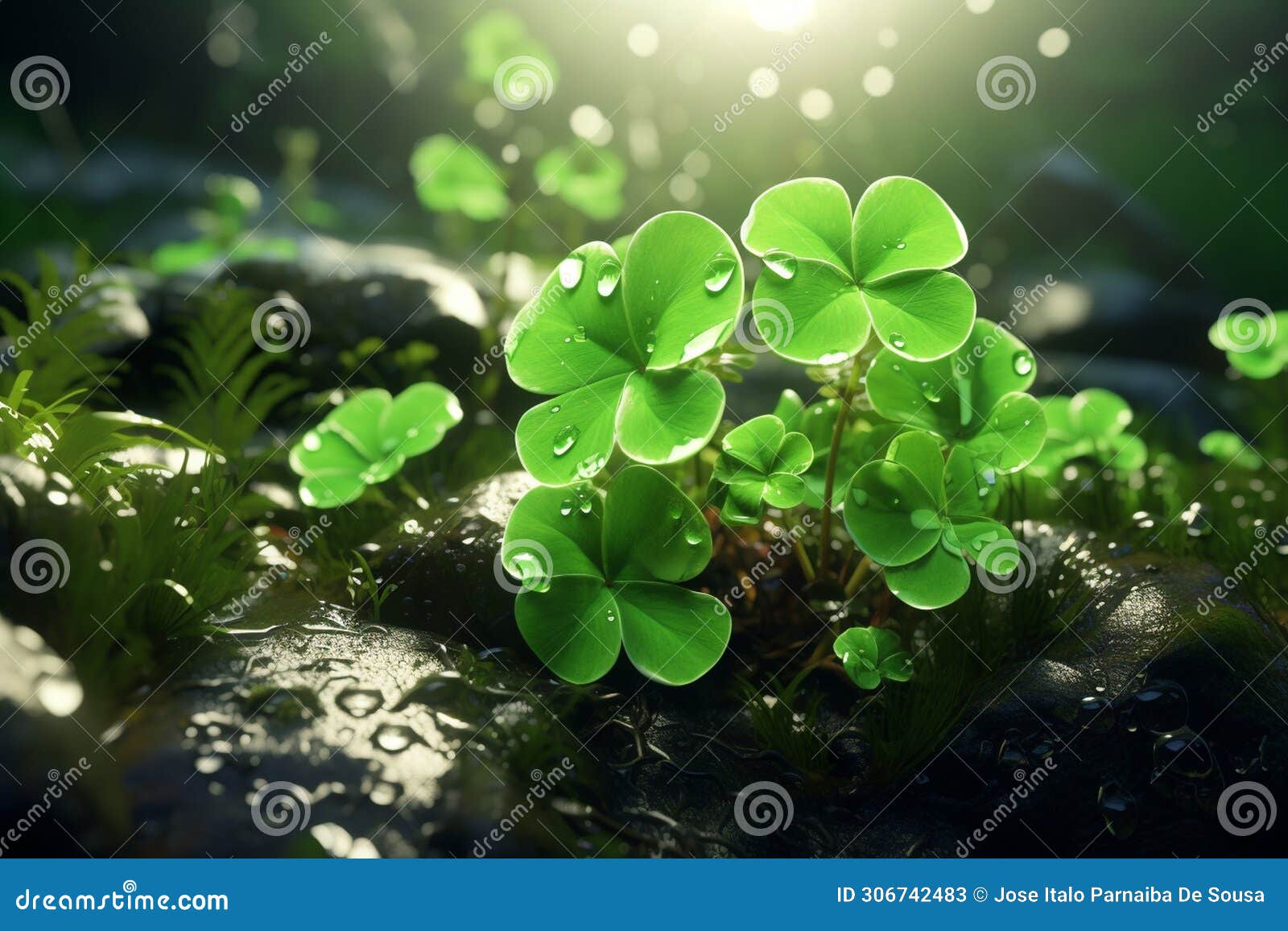 explore the seasonal changes of shamrocks. generative ai