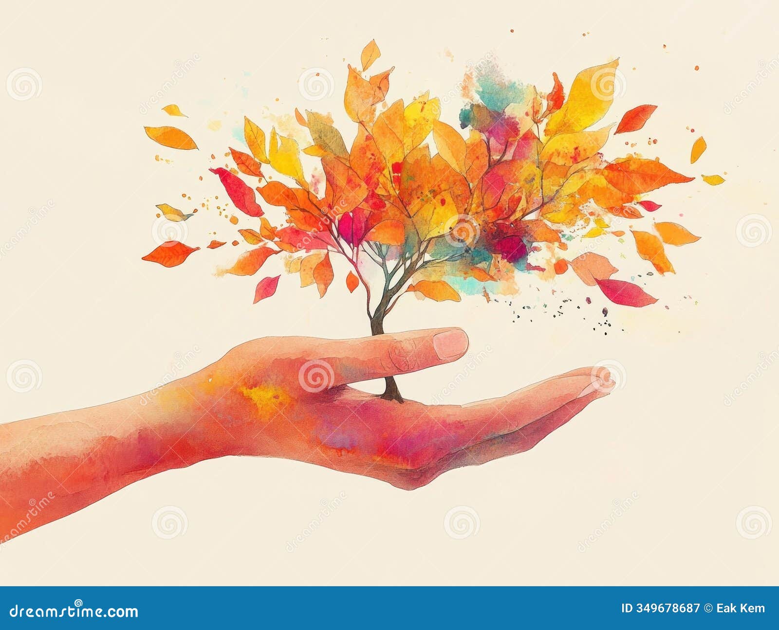 explore the visual metaphor of a tree growing from hands, izing emotional intelligence, communication, and development this