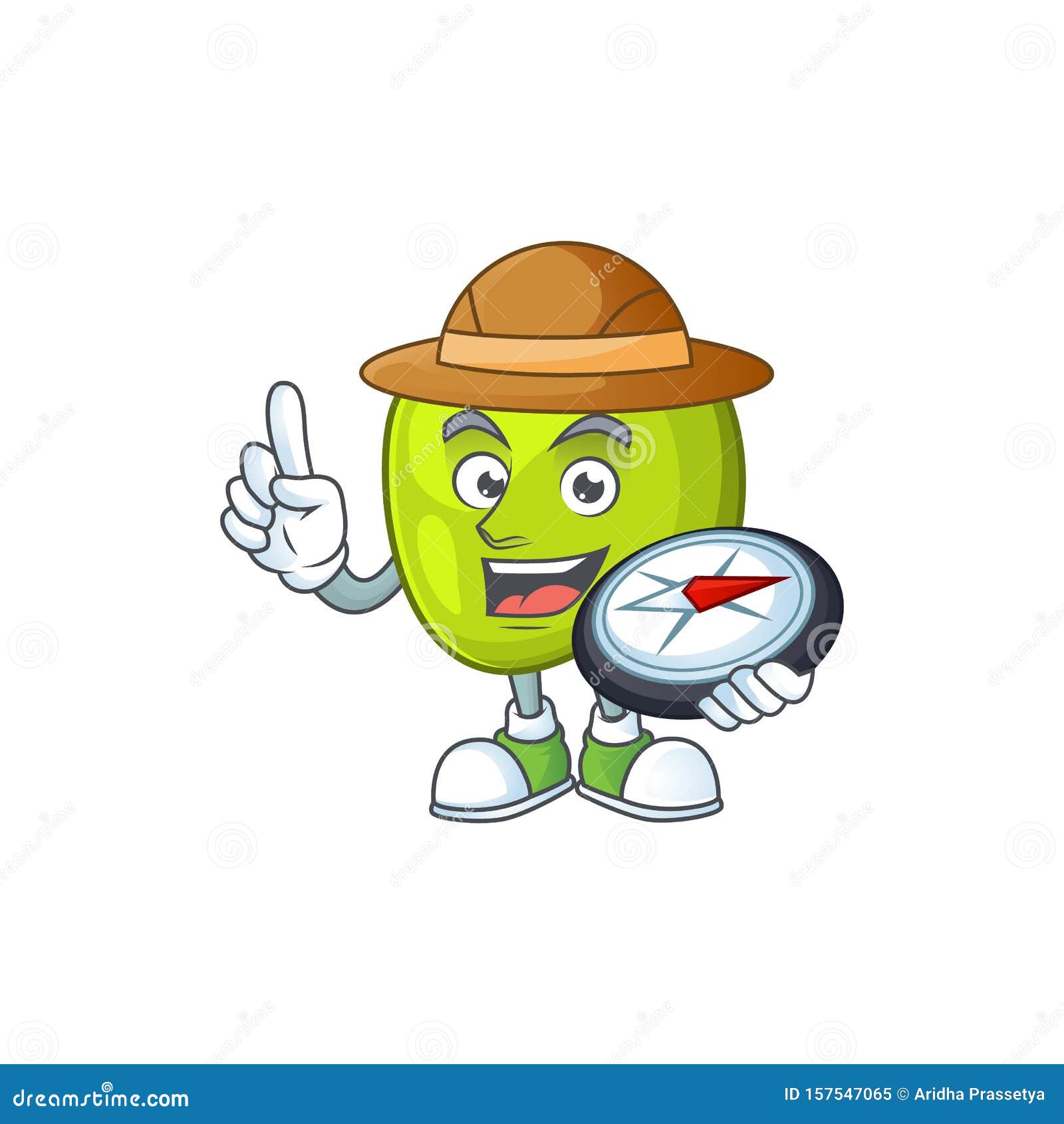 Download Explorer Granny Smith Green Apple Cartoon Mascot Stock Vector - Illustration of freshness ...
