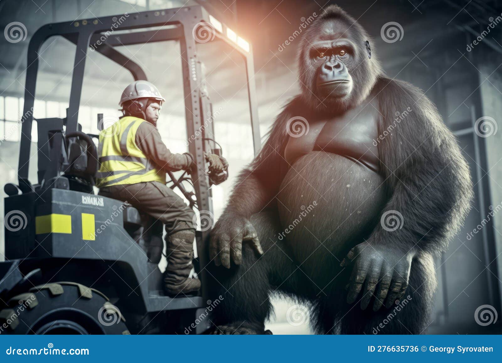 Gorilla Construction Worker Goes HighTech with Unreal Engine VR and
