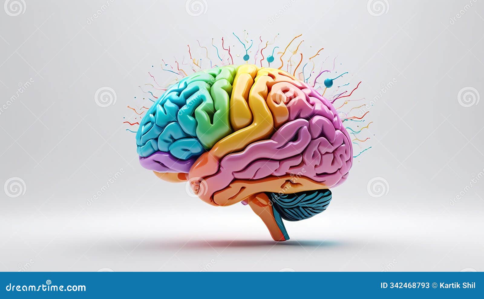 exploring the intricacies of the human brain: a stunning 3d render revealing.