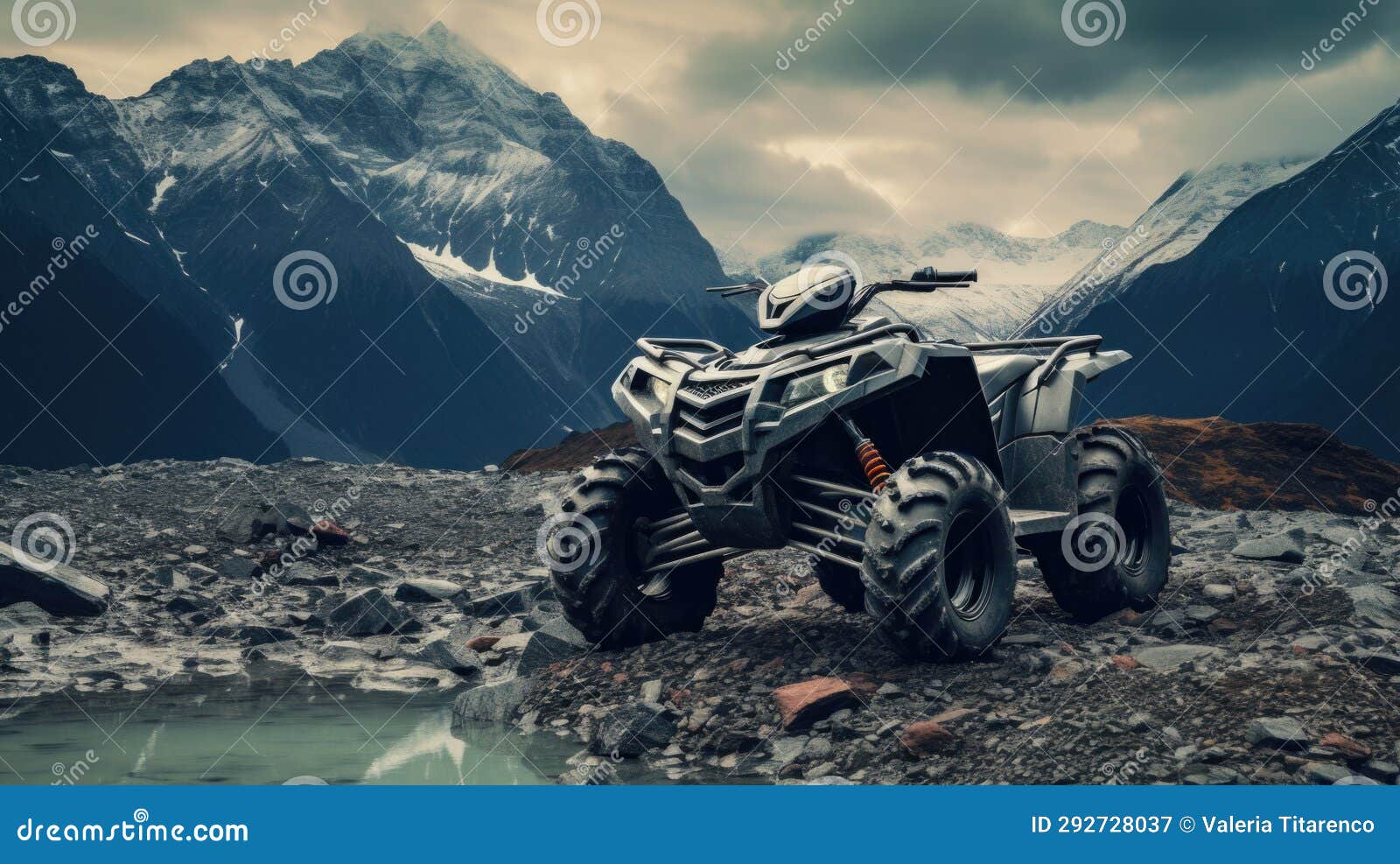 Exploring Nature on an ATV Rental. Mountains Stock Image Image of